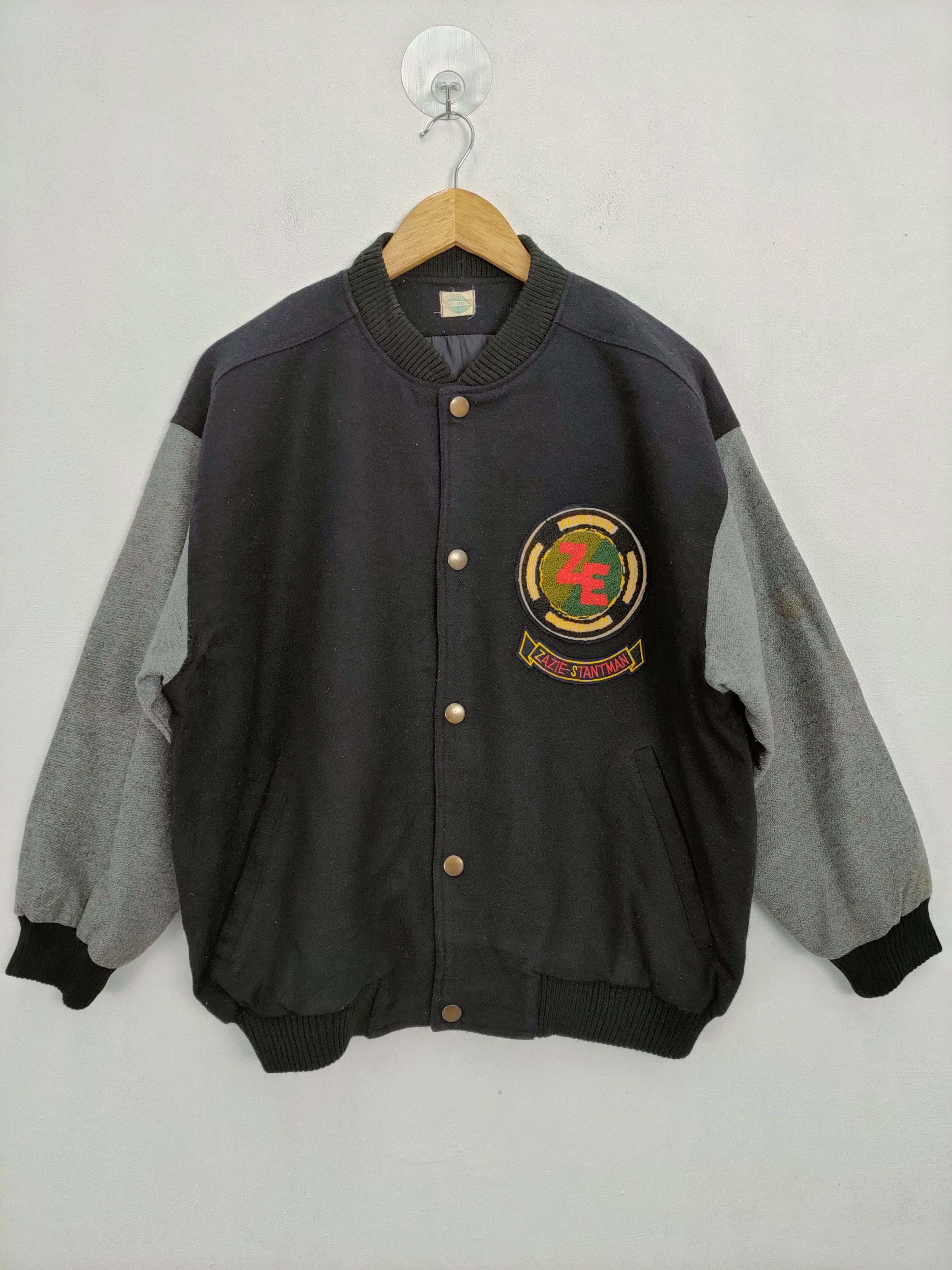 Japanese Brand × Vintage ZAZIE SPORT ZE WOOL VARSITY JACKET Size US M / EU 48-50 / 2 - 1 Thumbnail