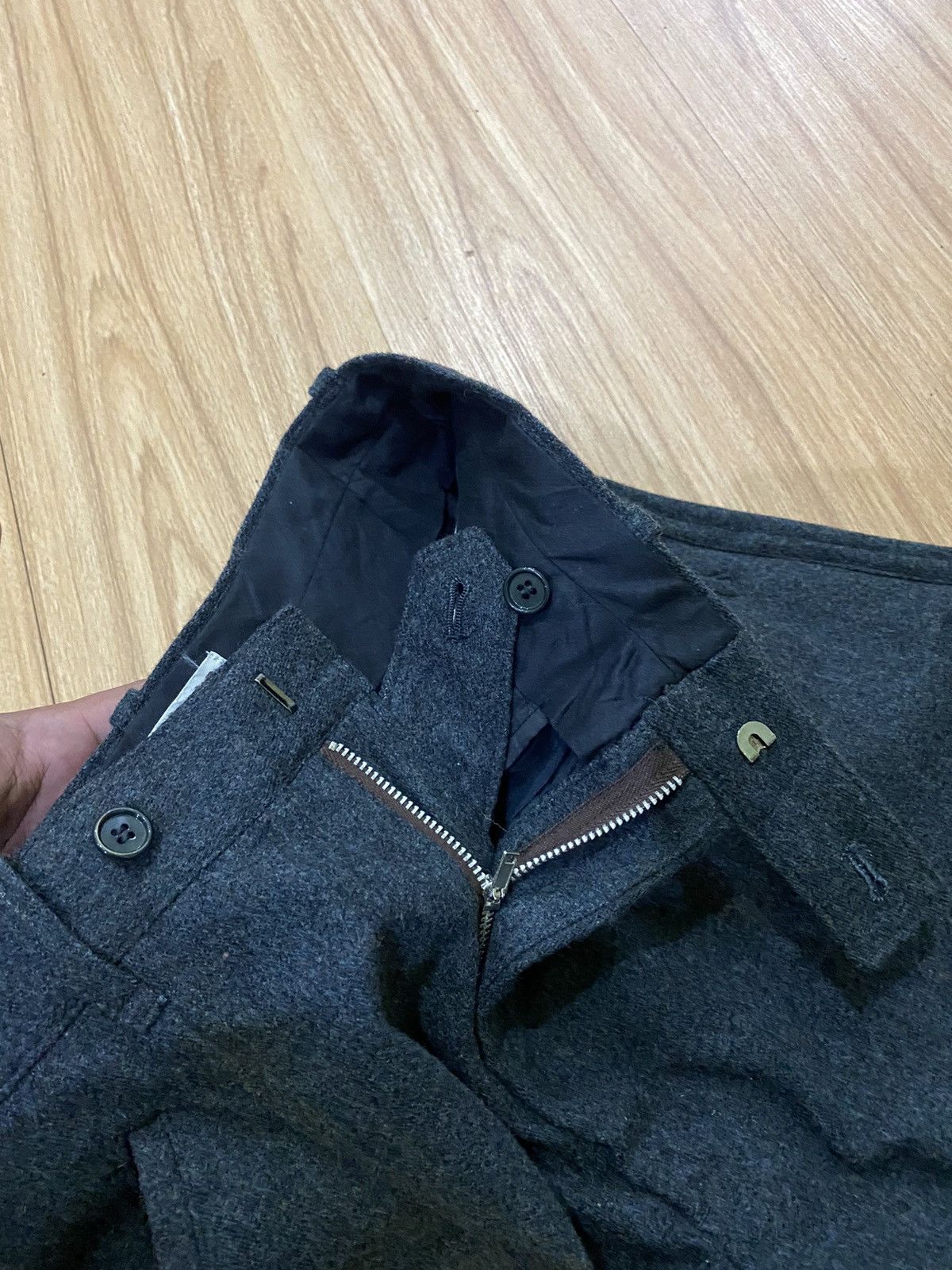 Issey Miyake LH 44559 VINTAGE ISSEY MIYAKE WOOL CASUAL PANT Size US 27 - 12 Thumbnail