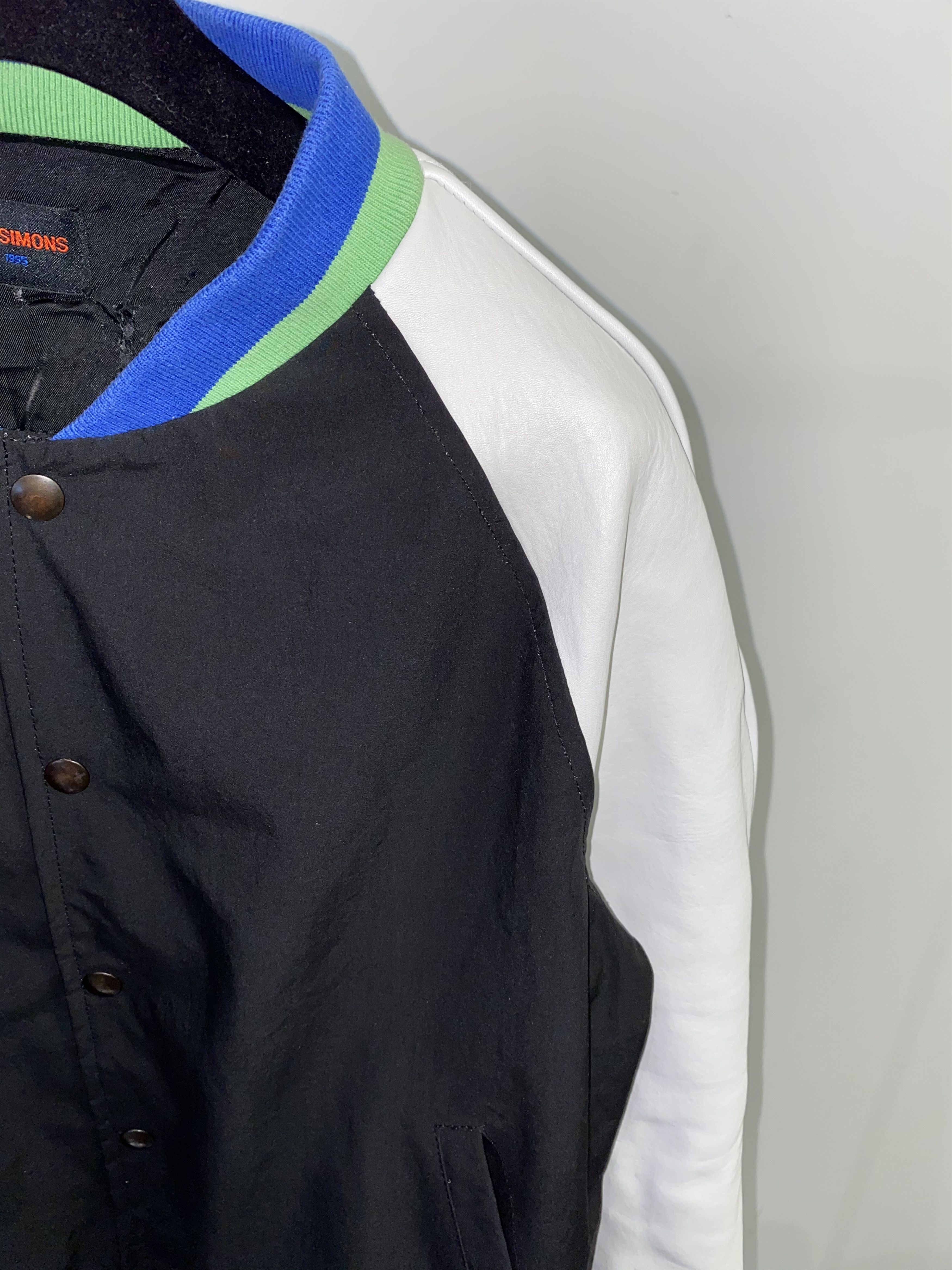 Raf Simons Raf Simons Leather Sleeves Two Tone Varsity Jacket Size US M / EU 48-50 / 2 - 4 Thumbnail