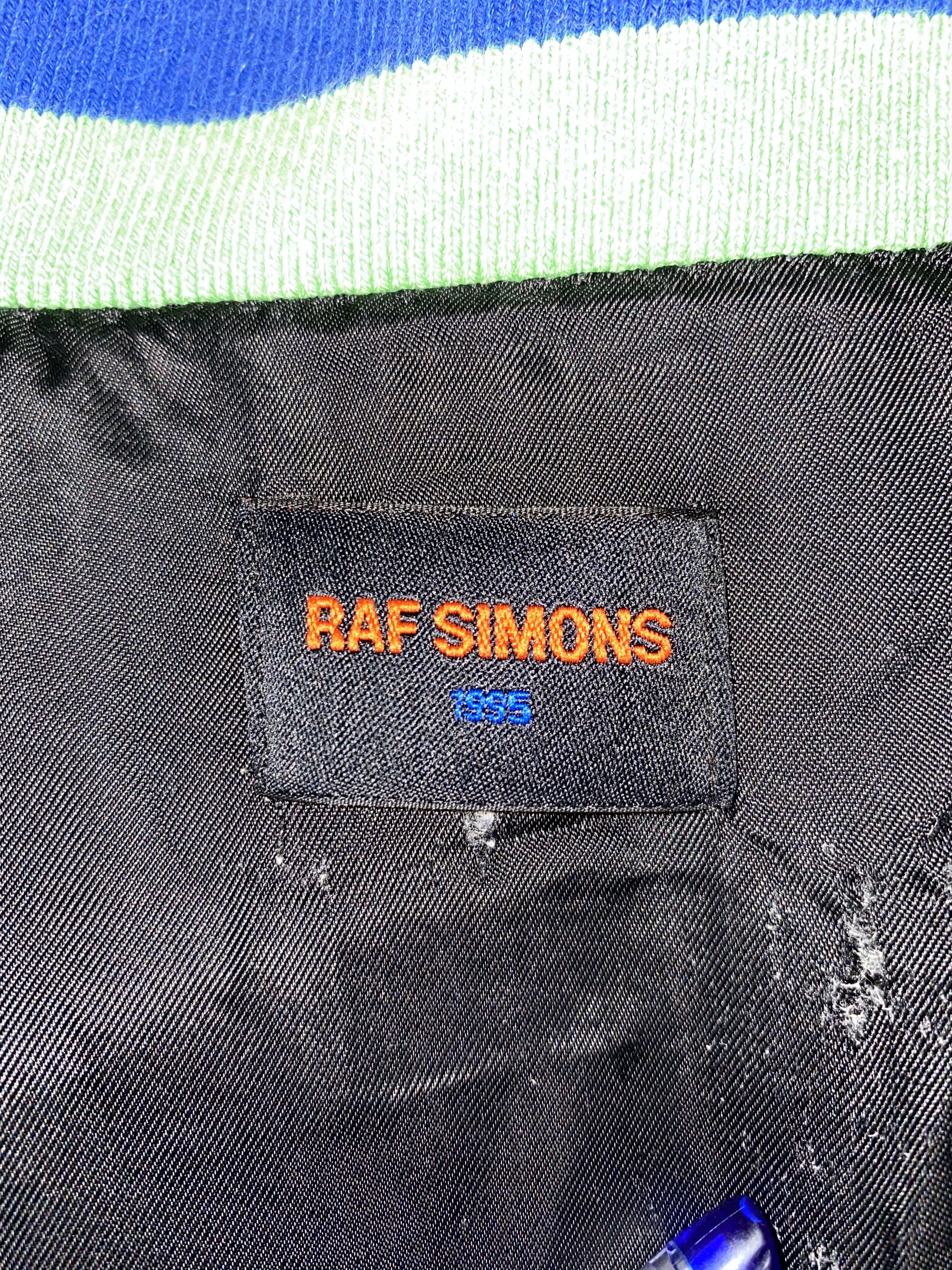 Raf Simons Raf Simons Leather Sleeves Two Tone Varsity Jacket Size US M / EU 48-50 / 2 - 12 Thumbnail