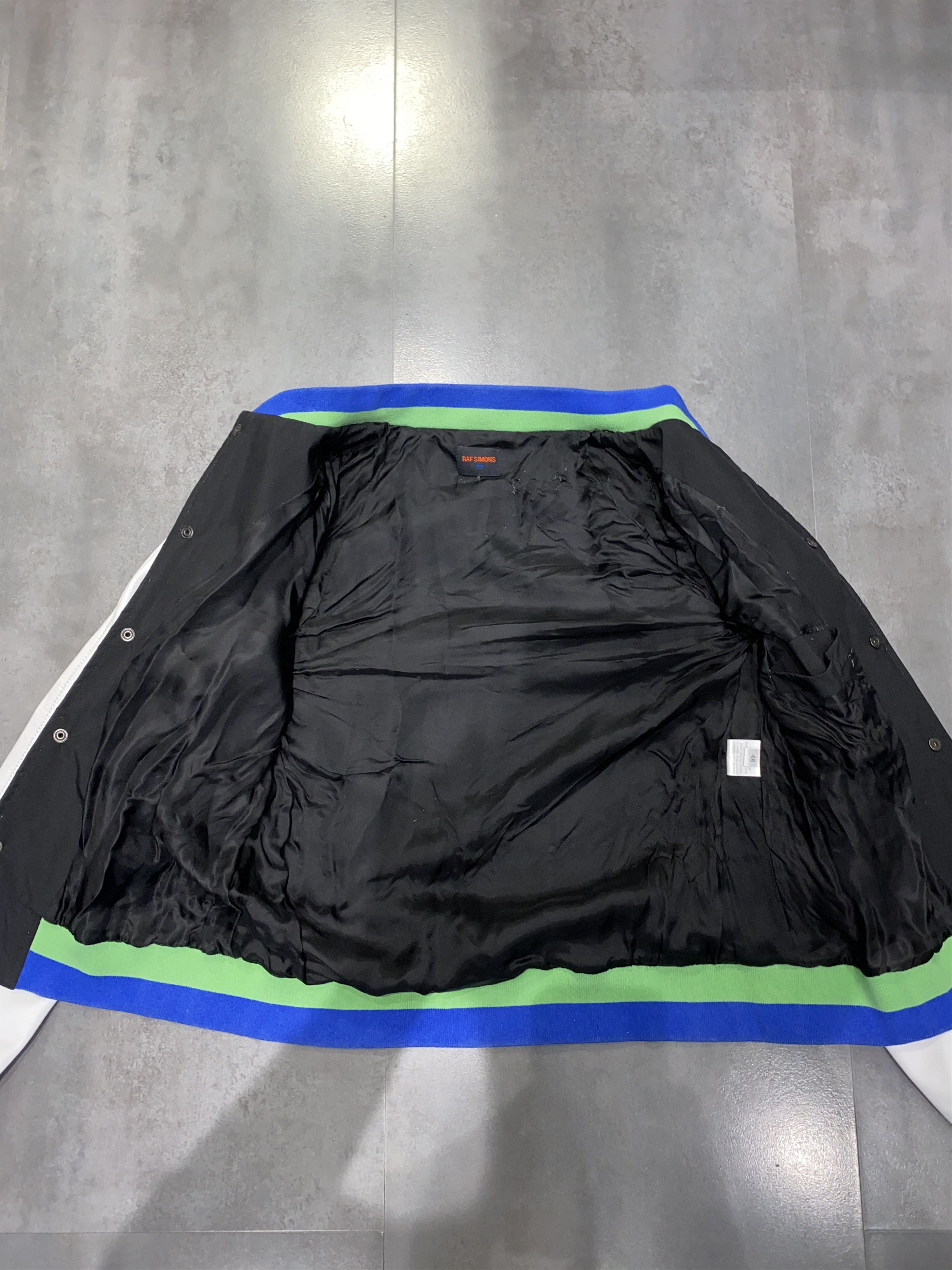 Raf Simons Raf Simons Leather Sleeves Two Tone Varsity Jacket Size US M / EU 48-50 / 2 - 10 Thumbnail