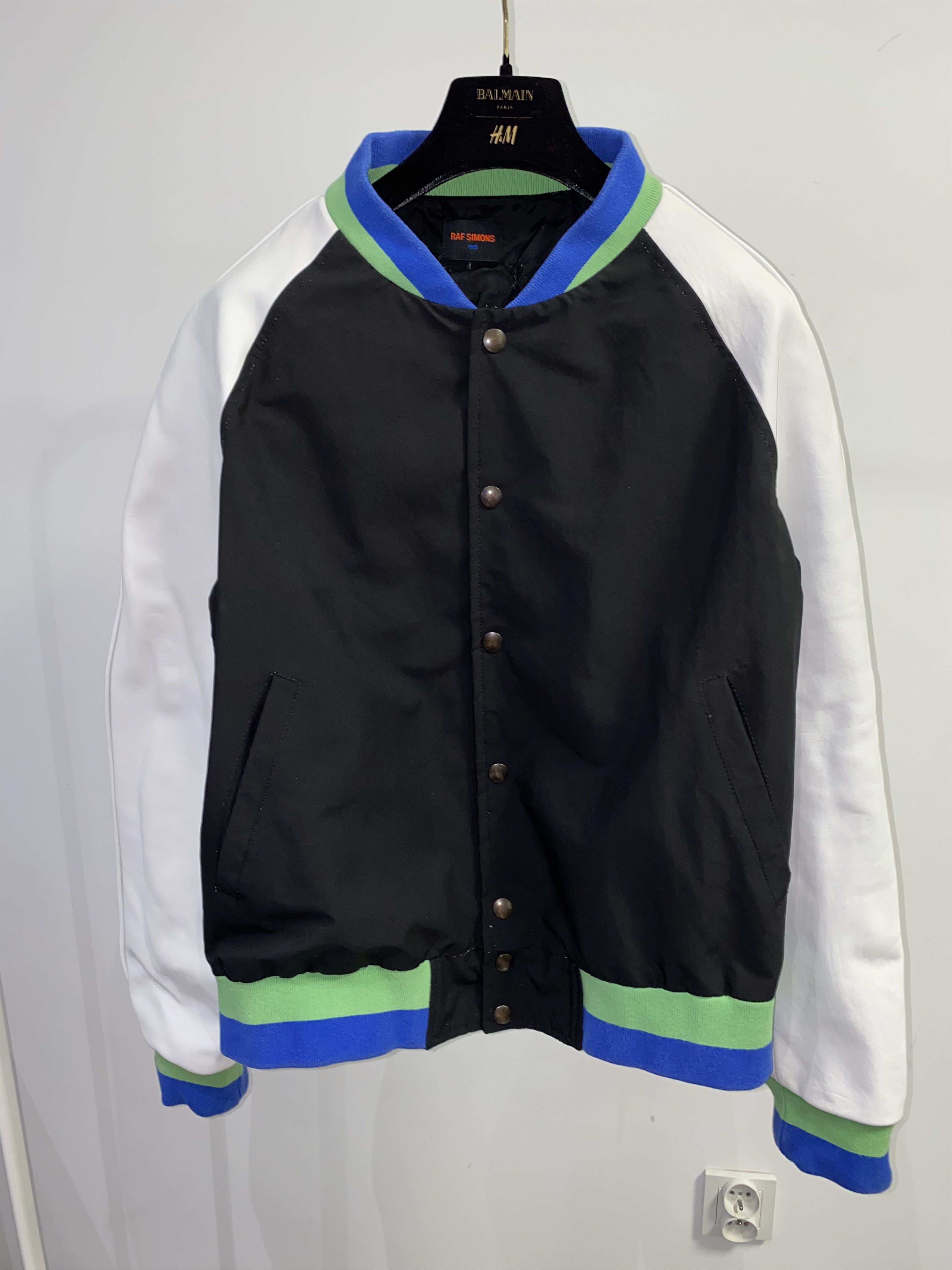 Raf Simons Raf Simons Leather Sleeves Two Tone Varsity Jacket Size US M / EU 48-50 / 2 - 3 Thumbnail