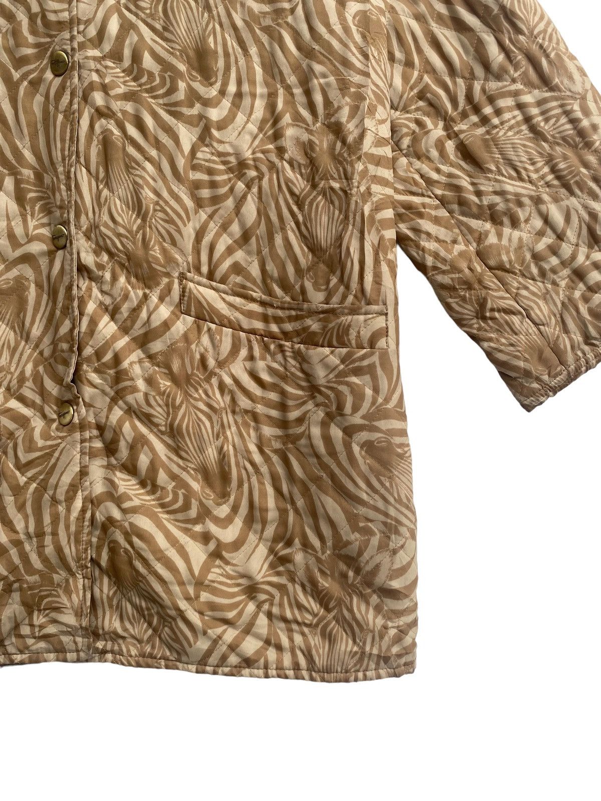 Salvatore Ferragamo Vtg 90s Salvatore Ferragamo zebra printed quilted jacket Size US S / EU 44-46 / 1 - 3 Thumbnail