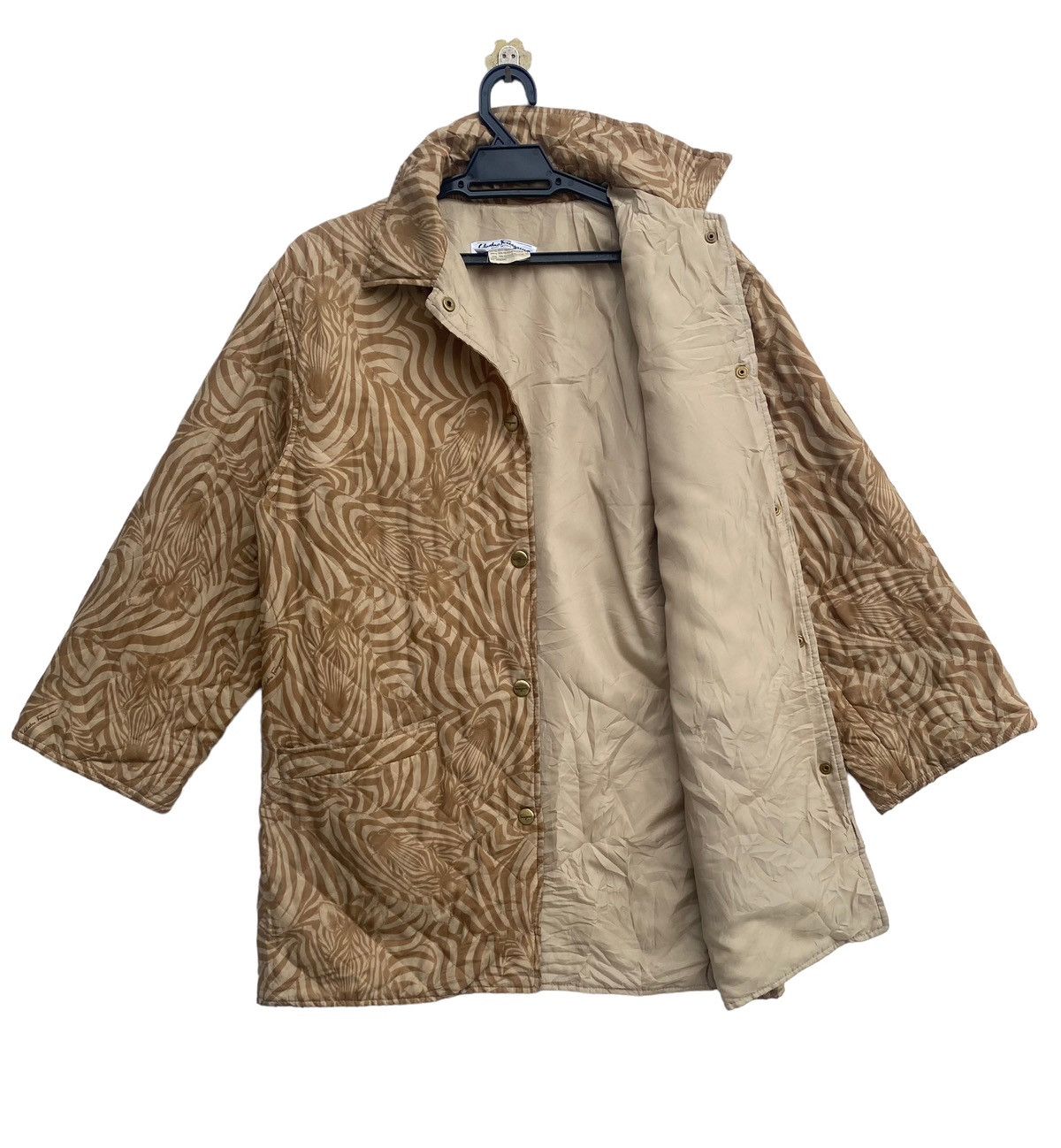 Salvatore Ferragamo Vtg 90s Salvatore Ferragamo zebra printed quilted jacket Size US S / EU 44-46 / 1 - 5 Thumbnail