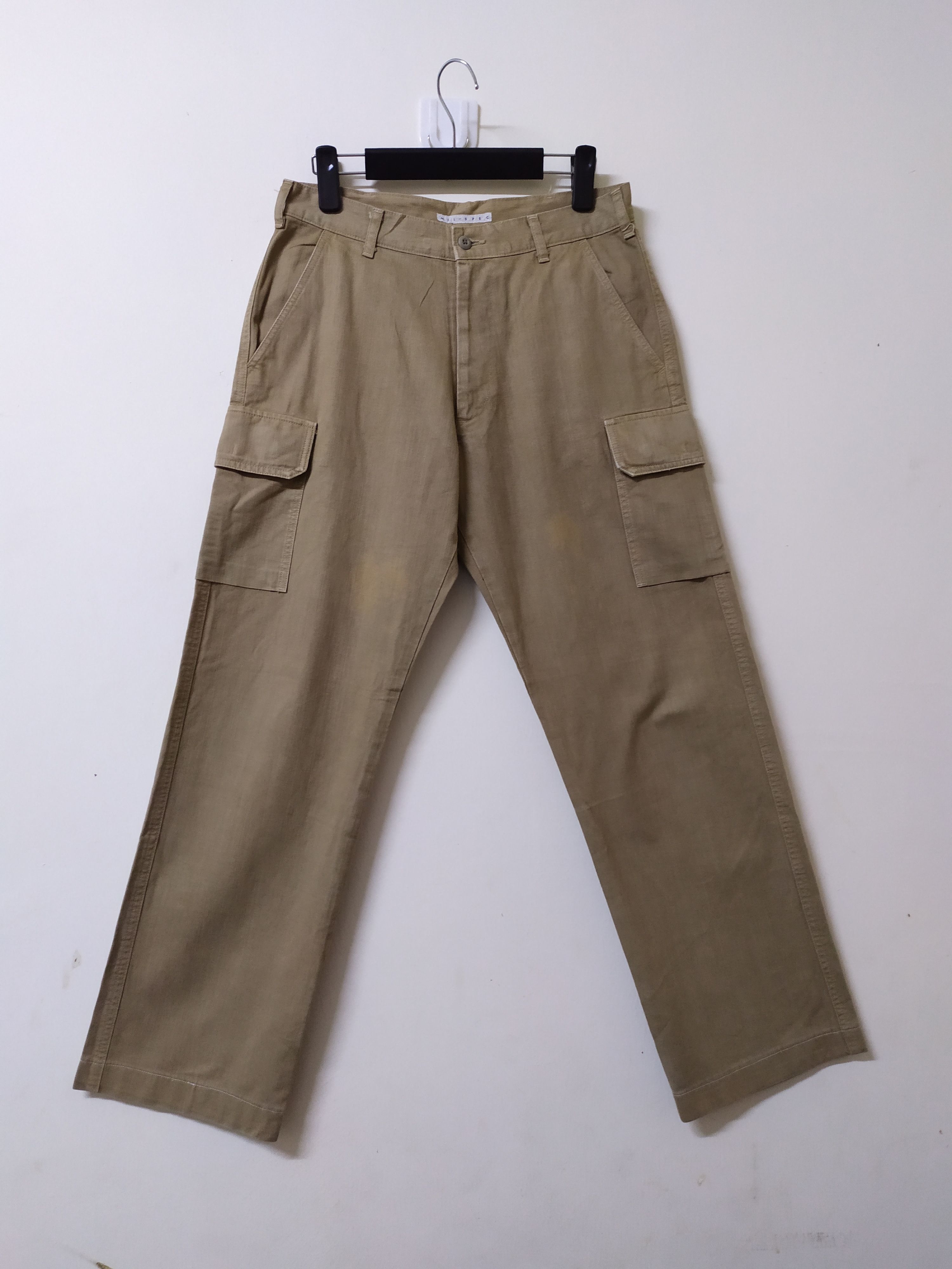 image of Vintage Boston Nine Baggy Cargo Pants in Khaki, Men's (Size 29)