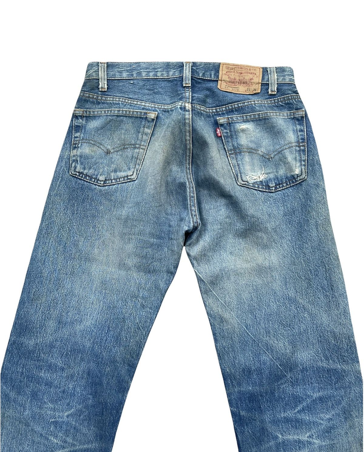 Levi's Vintage Levi’s 501 1984 Usa Aging Distressed Denim Size US 31 - 9 Thumbnail