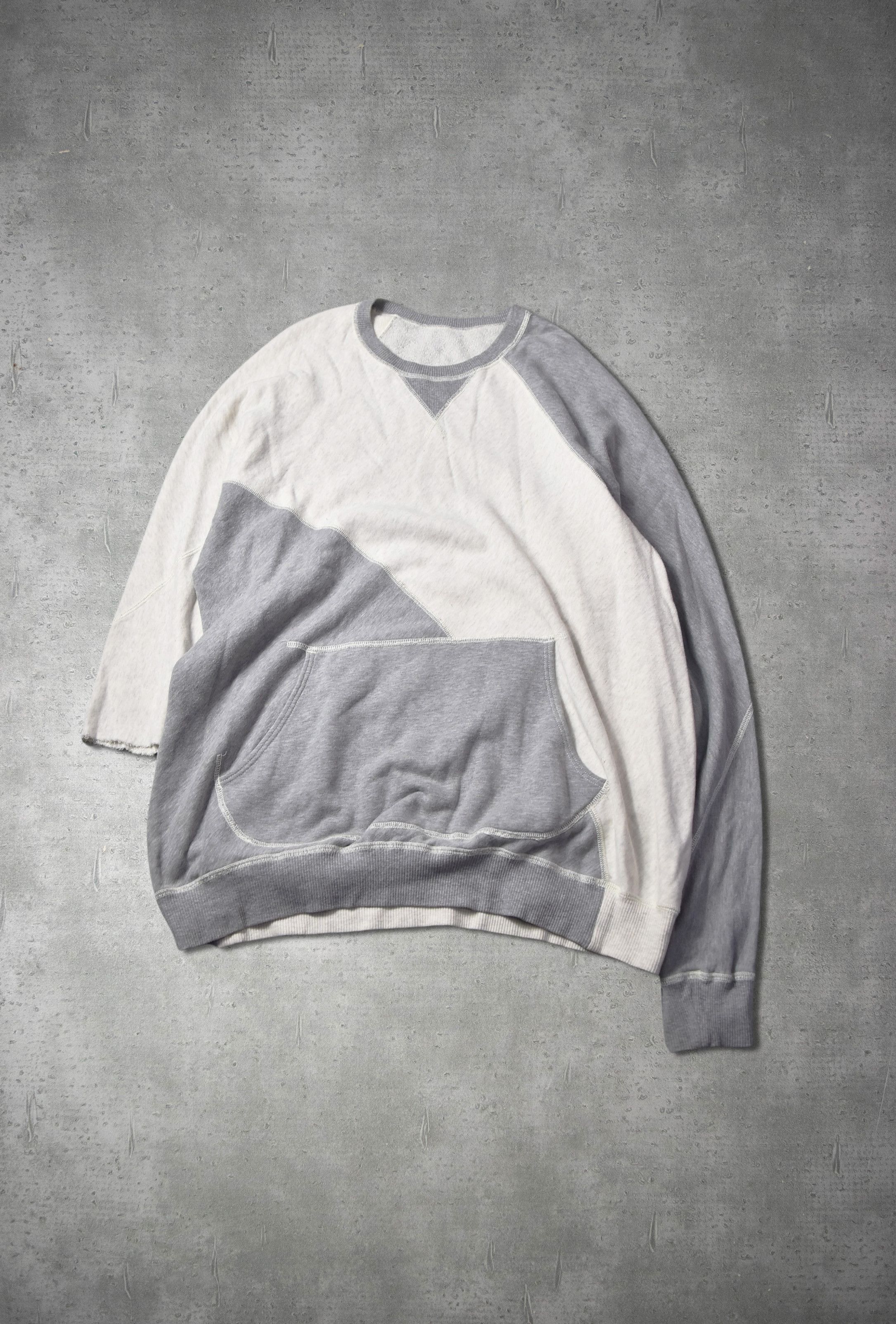 image of Comme Des Garcons x Fumito Ganryu Asymmetry Rebuild Sweat Shirt 28719 - 835 102 in Grey (Size Large