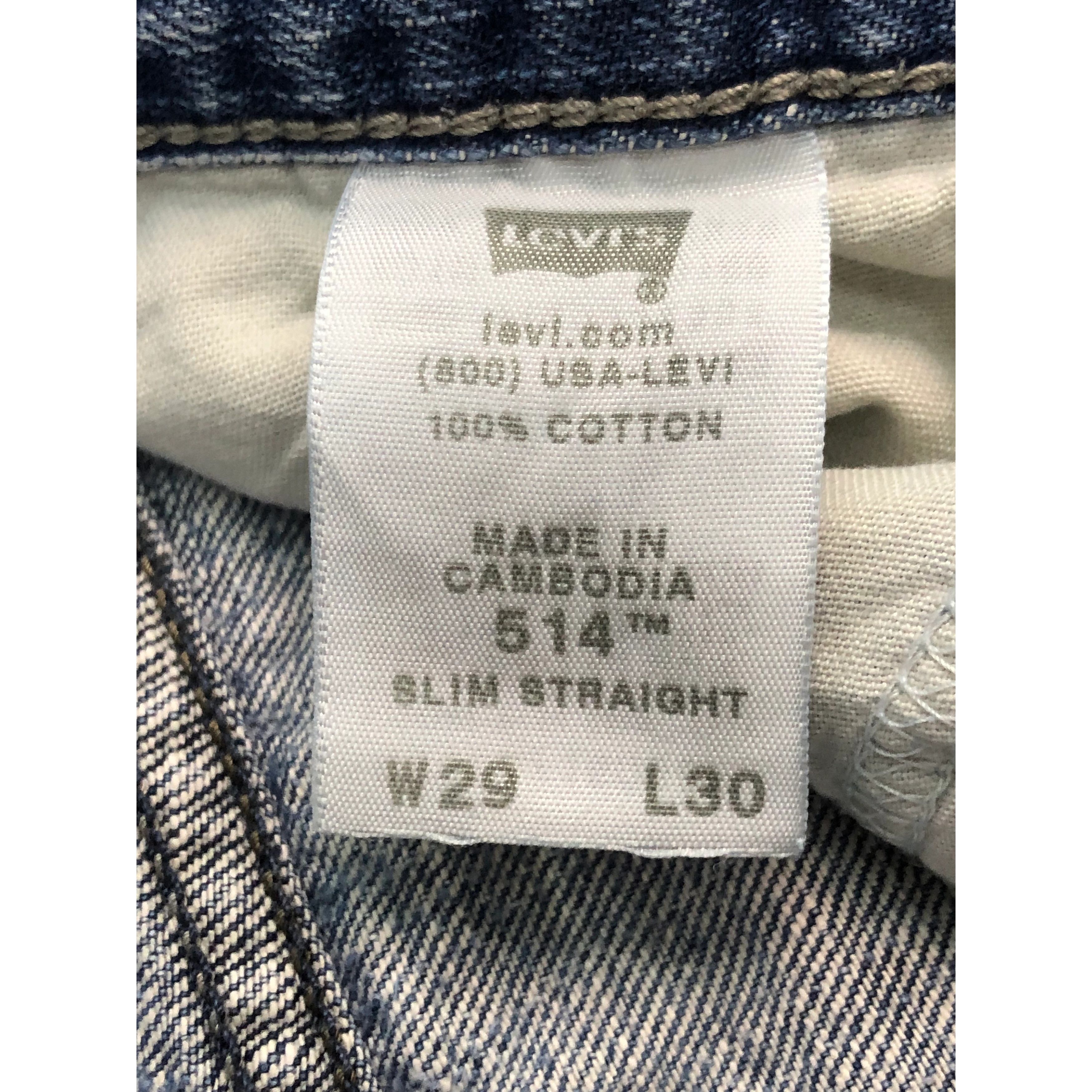 Levi's Vintage Levis 514 Slim Straight Jeans DP0574 Size US 30 / EU 46 - 8 Thumbnail