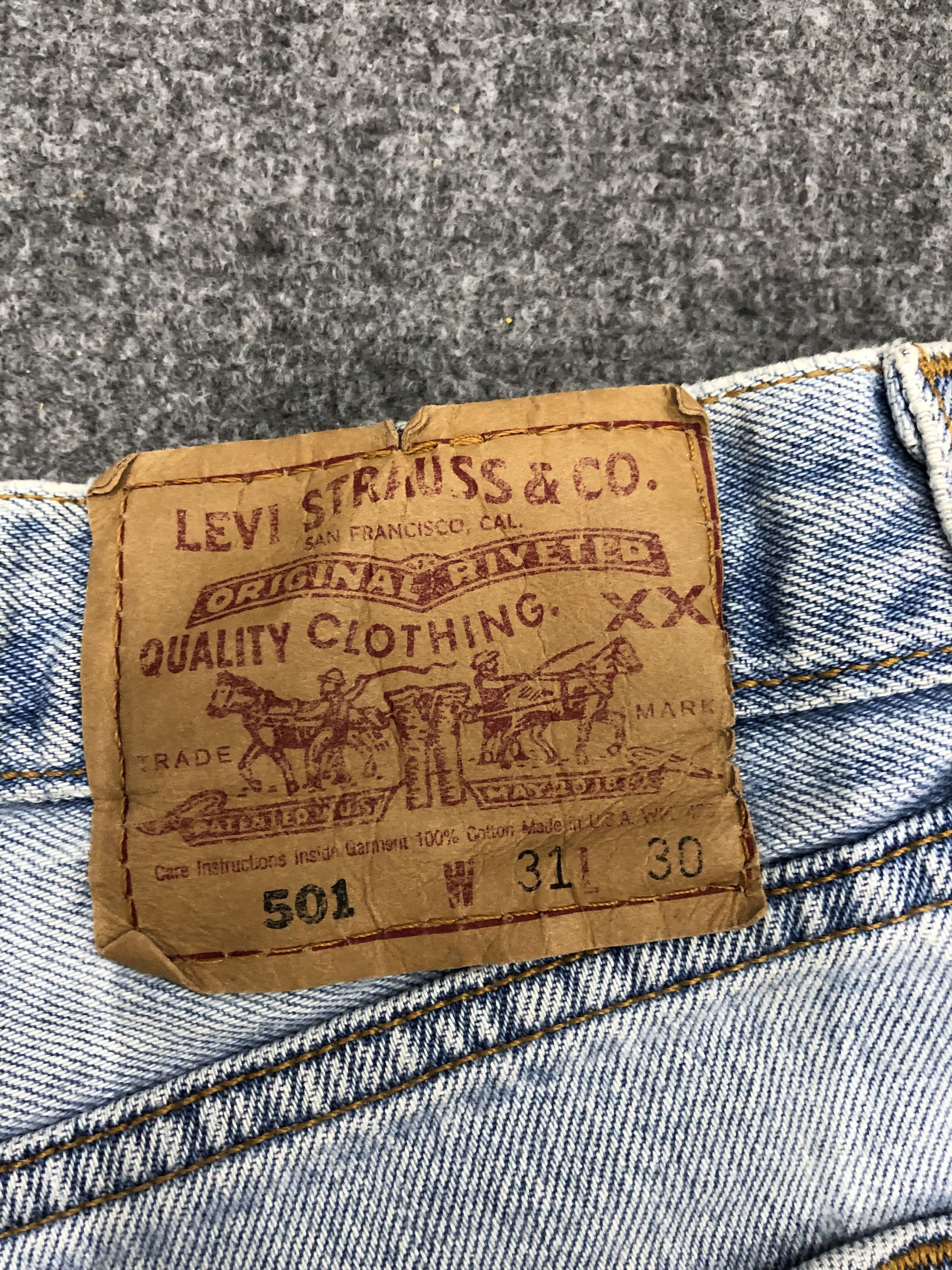 Levi's Vintage Levis 501 Cropped Jeans DP1062 Size US 30 / EU 46 - 9 Thumbnail