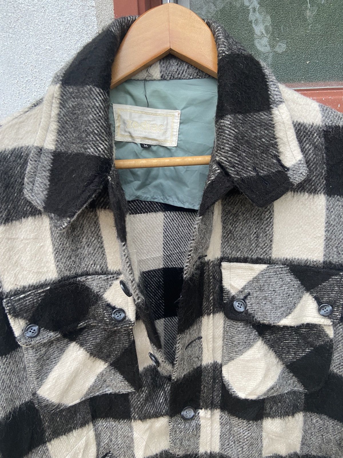 Vintage Vintage Zodiac Button Up Gingham Check Mohair Flannel Jacket Size US M / EU 48-50 / 2 - 5 Thumbnail