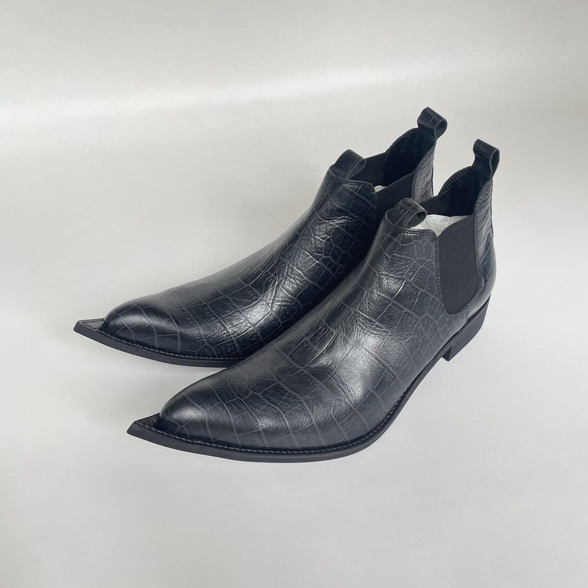 Comme des Garcons S/S 15 Extended Pointy Leather Boots Size US 8 / EU 41 - 4 Thumbnail