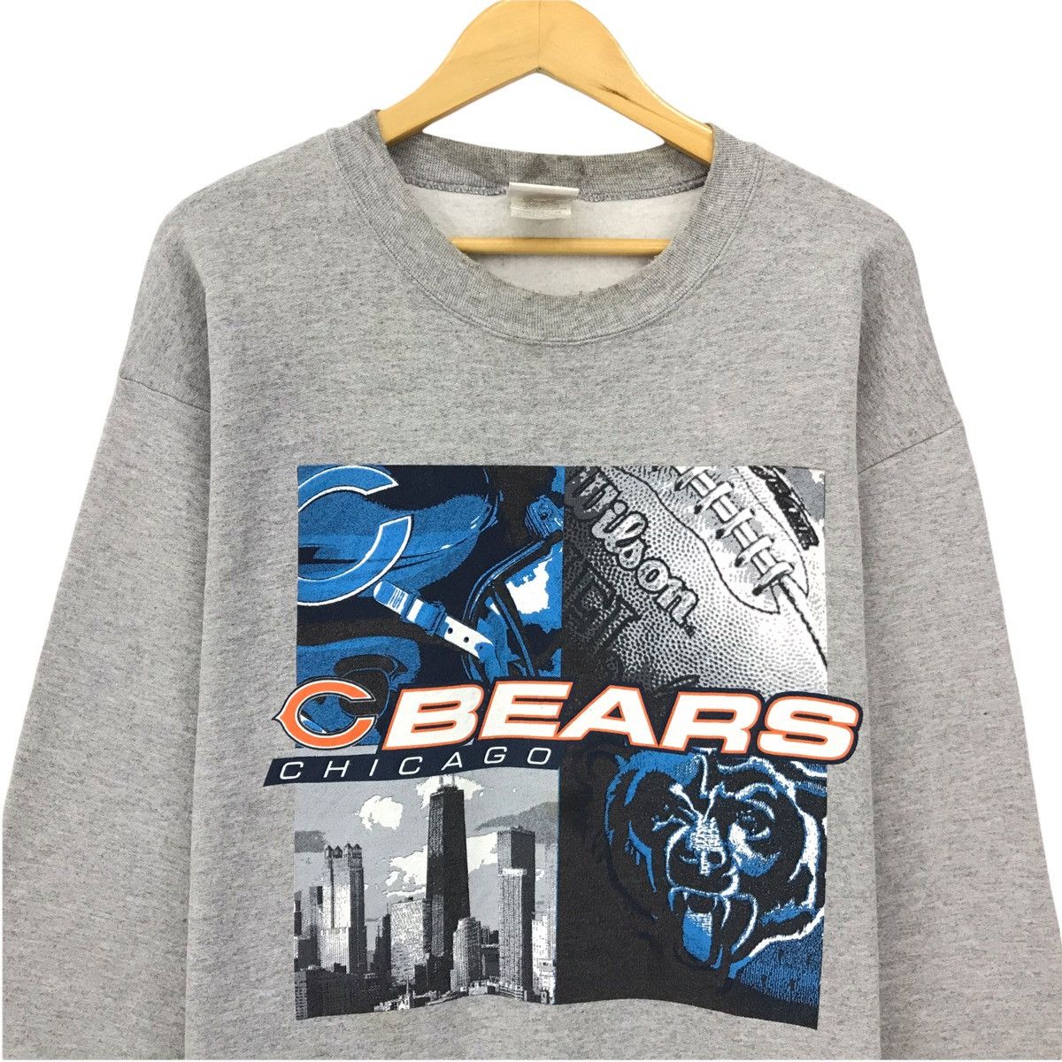 NFL × Vintage Vintage Chicago Bears Sweatshirt Big Logo Chicago Bears Size US L / EU 52-54 / 3 - 2 Thumbnail