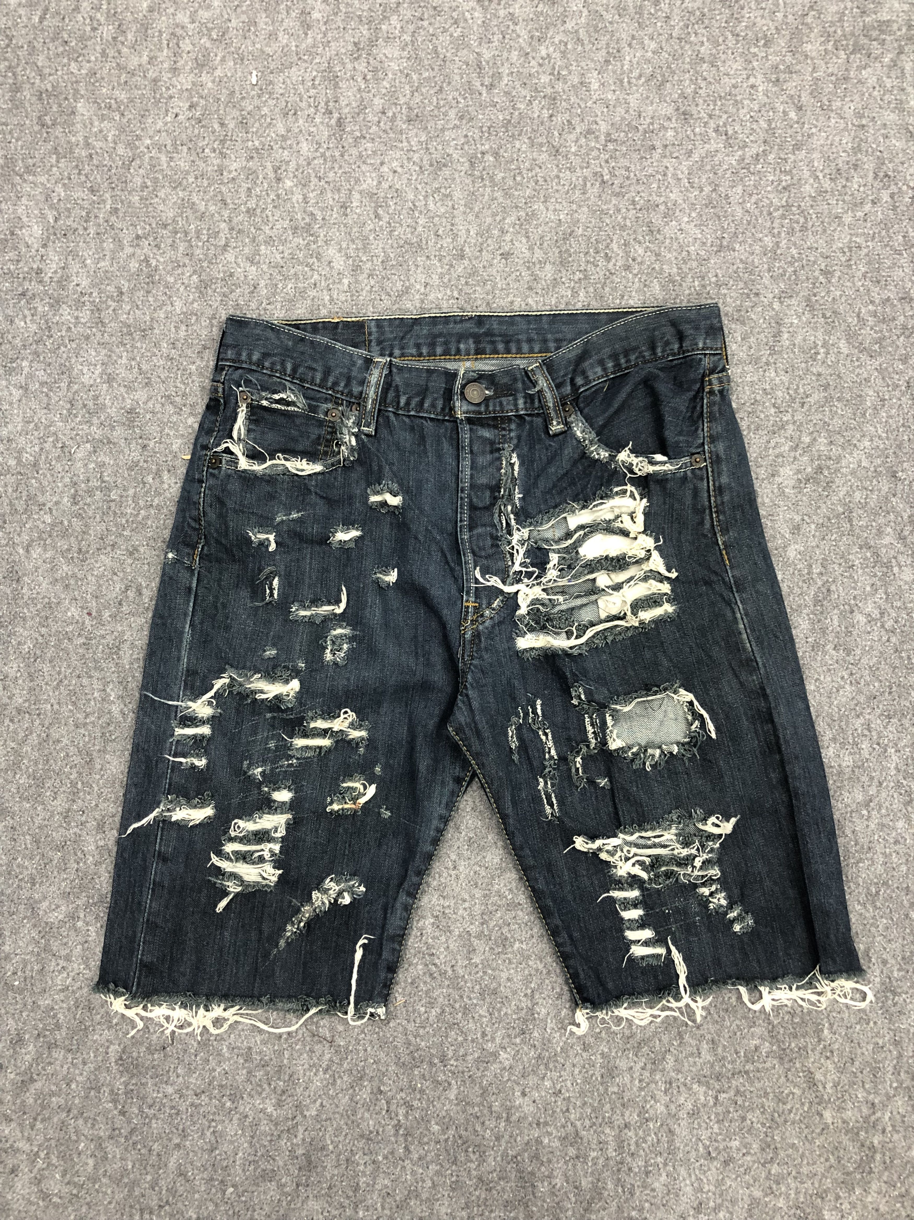 Levi's Vintage Levis 501 Distressed Cropped Denim DP1163 Size US 30 / EU 46 - 1 Thumbnail