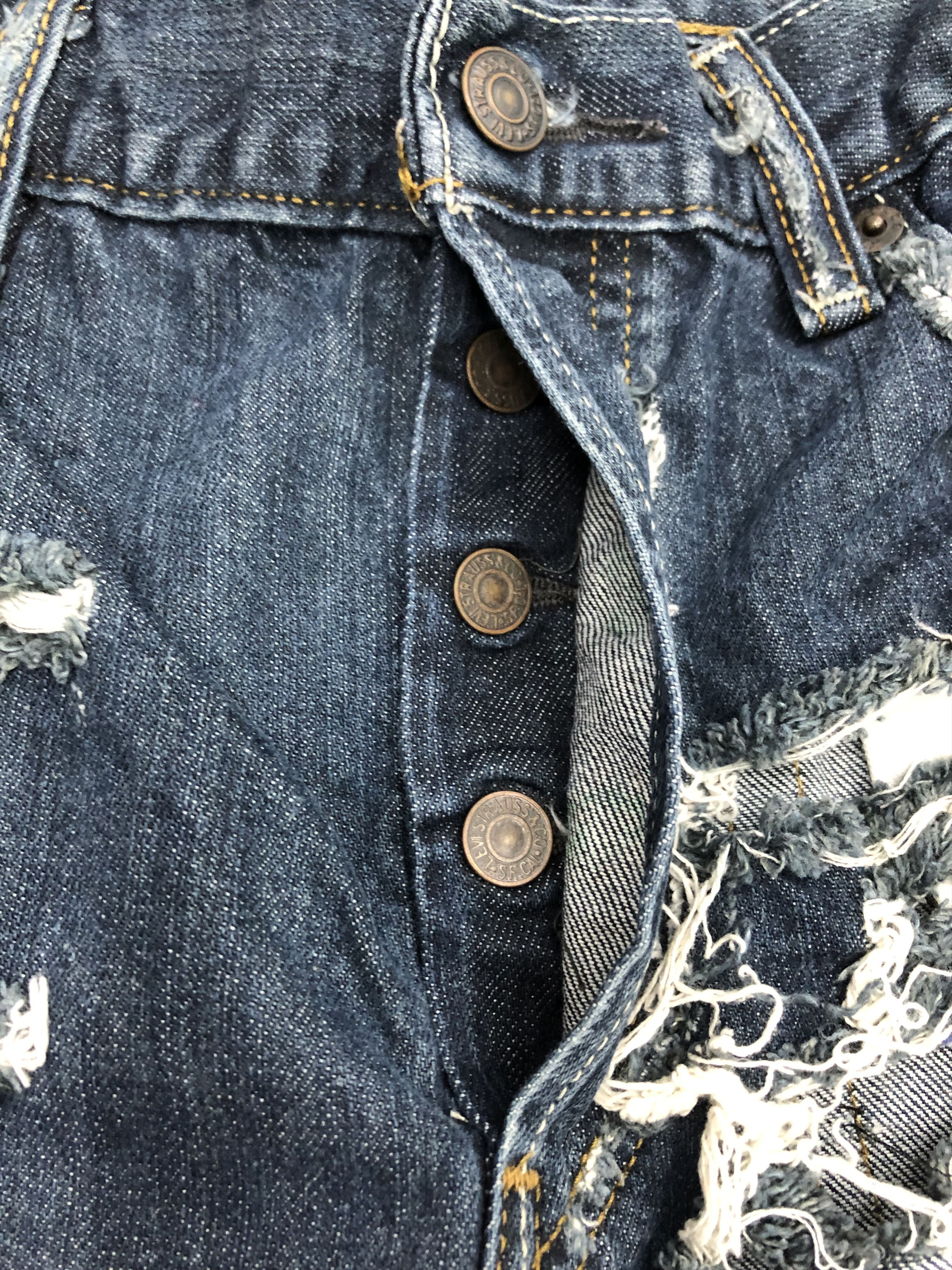 Levi's Vintage Levis 501 Distressed Cropped Denim DP1163 Size US 30 / EU 46 - 10 Thumbnail