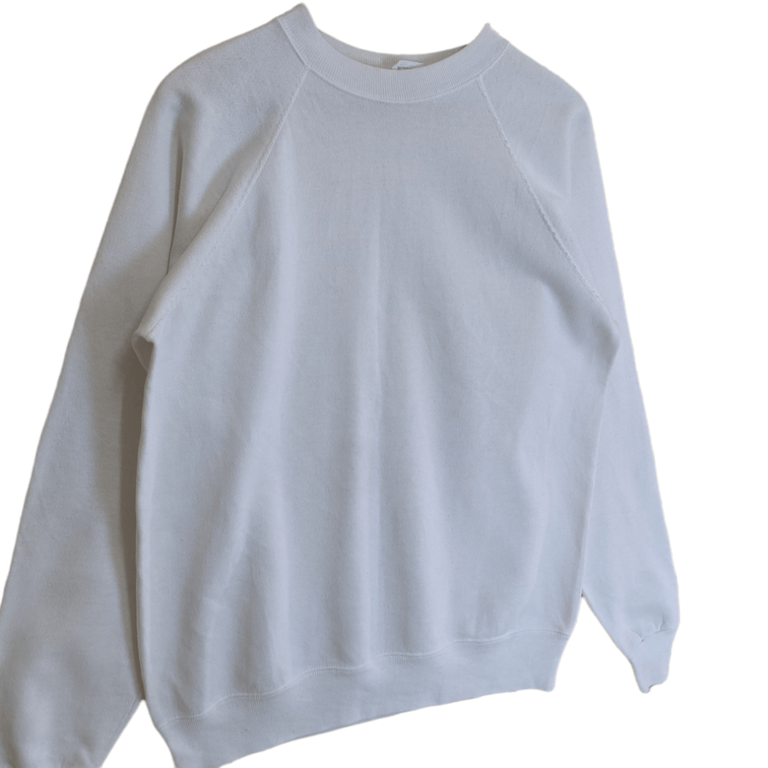 Hanes Vintage 80's HANES Plain White Jumper Sweatshirt Size US L / EU 52-54 / 3 - 3 Thumbnail