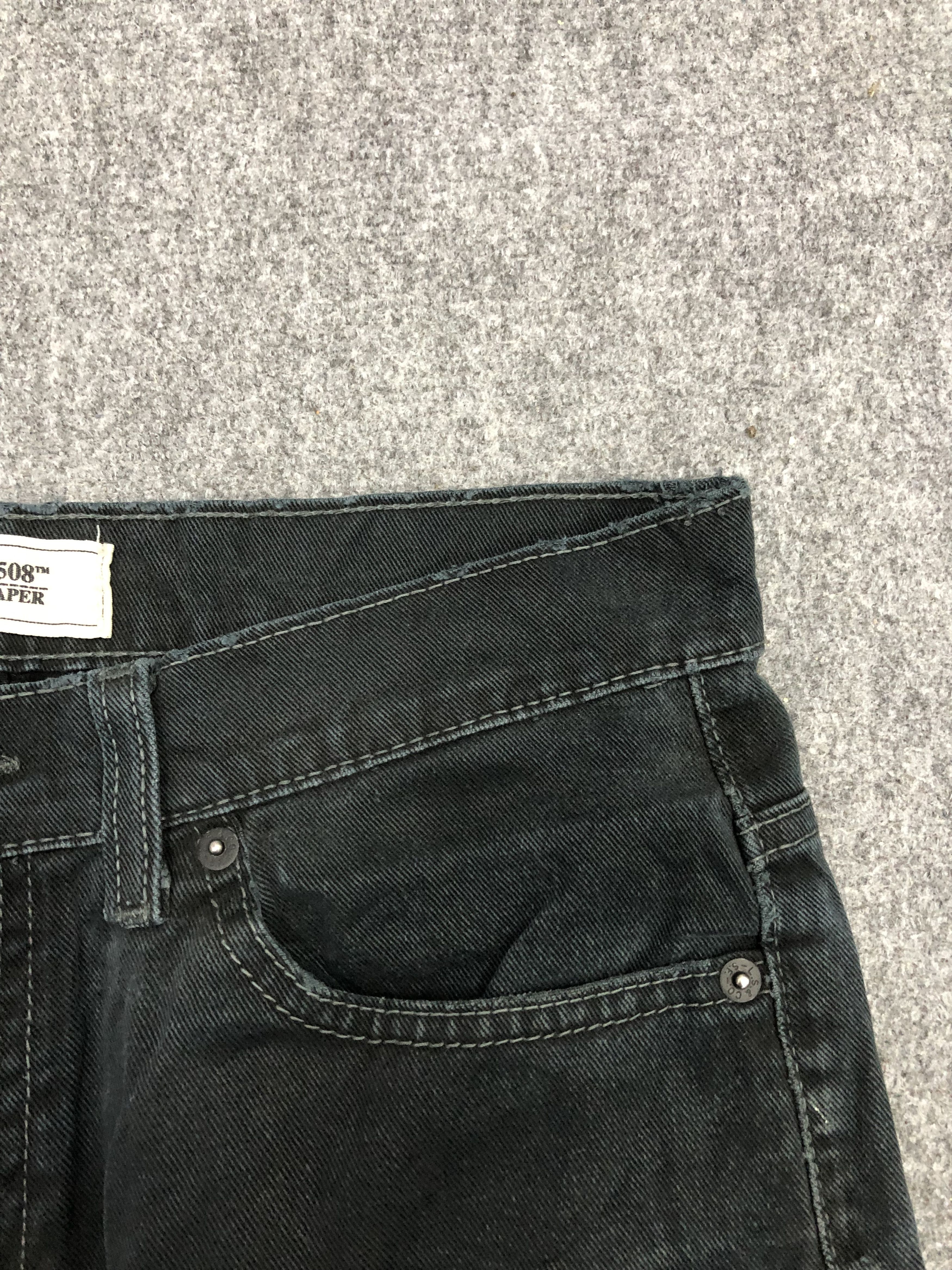 Levi's Vintage Levis 508 Ripped Black Distressed Denim DP1119 Size US 30 / EU 46 - 9 Thumbnail