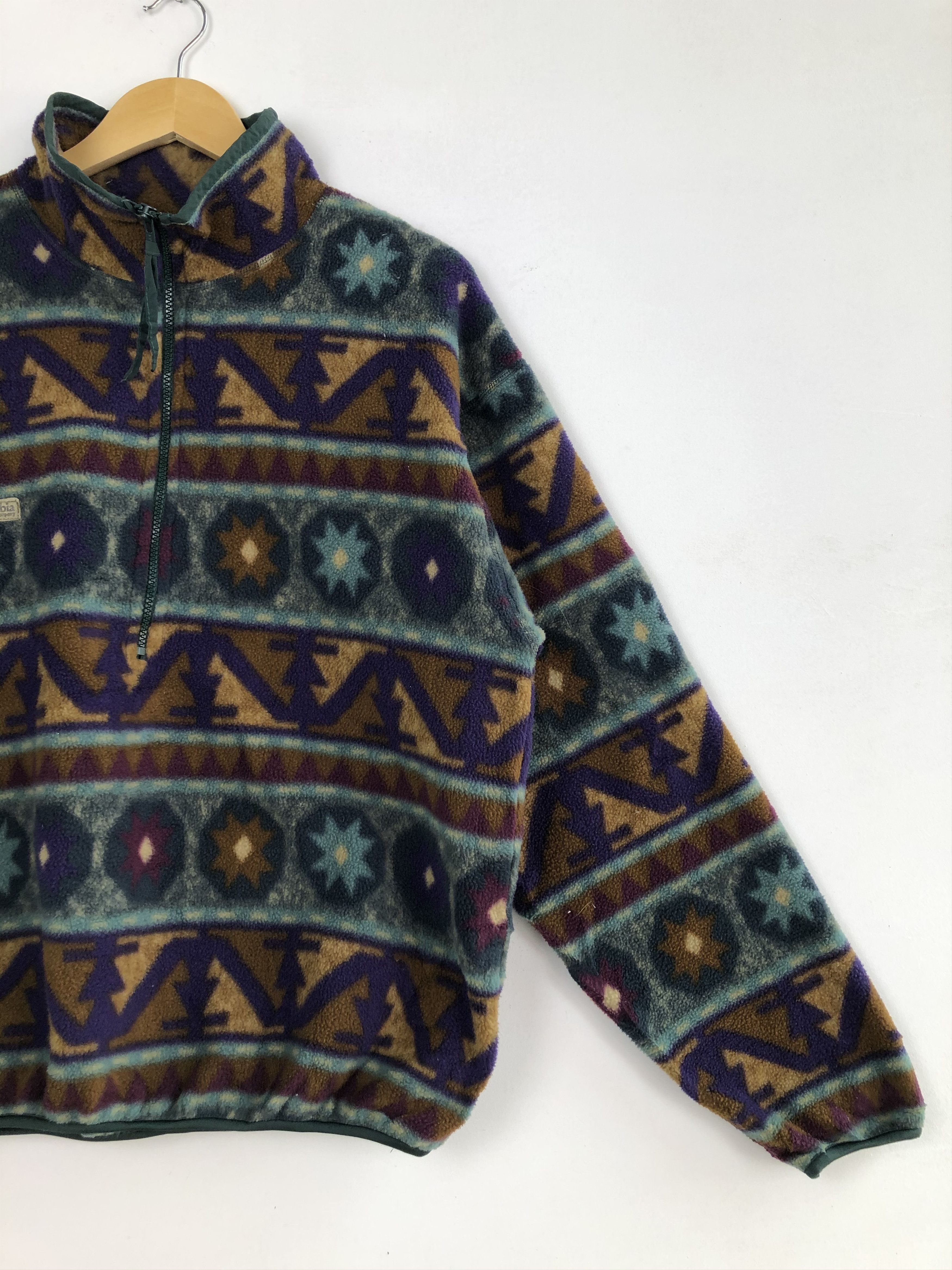 Columbia VINTAGE COLUMBIA HALFZIPPER FLEECE PULLOVER Size US M / EU 48-50 / 2 - 2 Thumbnail