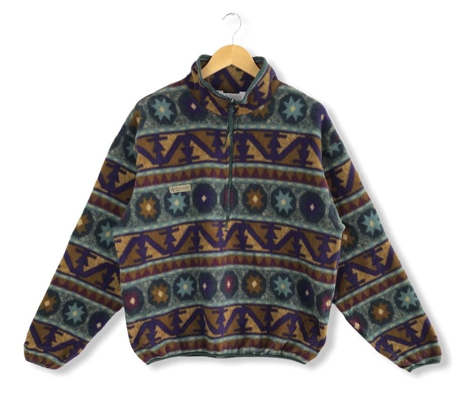 Columbia VINTAGE COLUMBIA HALFZIPPER FLEECE PULLOVER Size US M / EU 48-50 / 2 - 1 Thumbnail