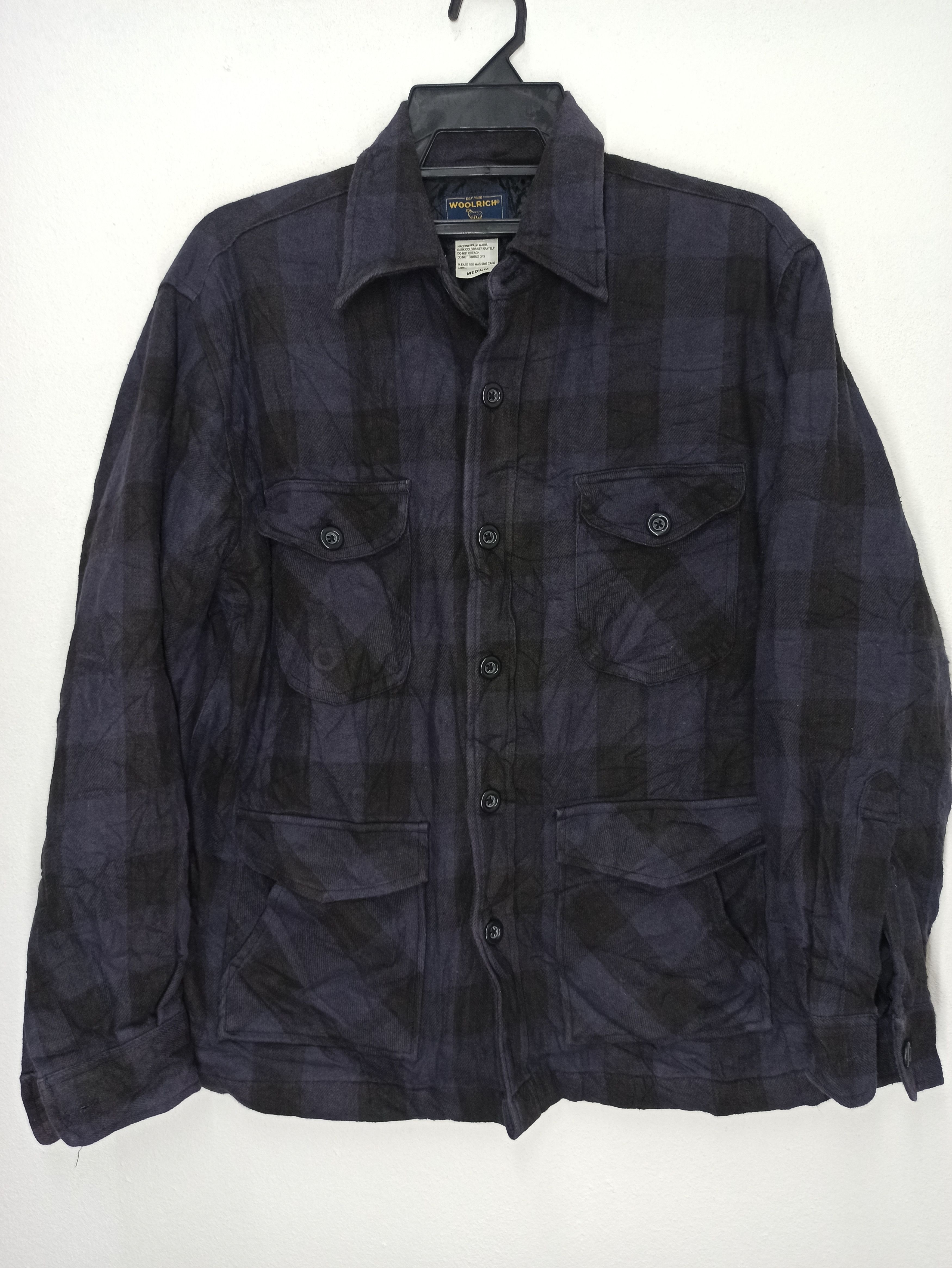Flannel × Vintage × Woolrich Woolen Mills Woolrich Vintage Checkered Plaid Flannel Chore Jacket Size US M / EU 48-50 / 2 - 1 Thumbnail