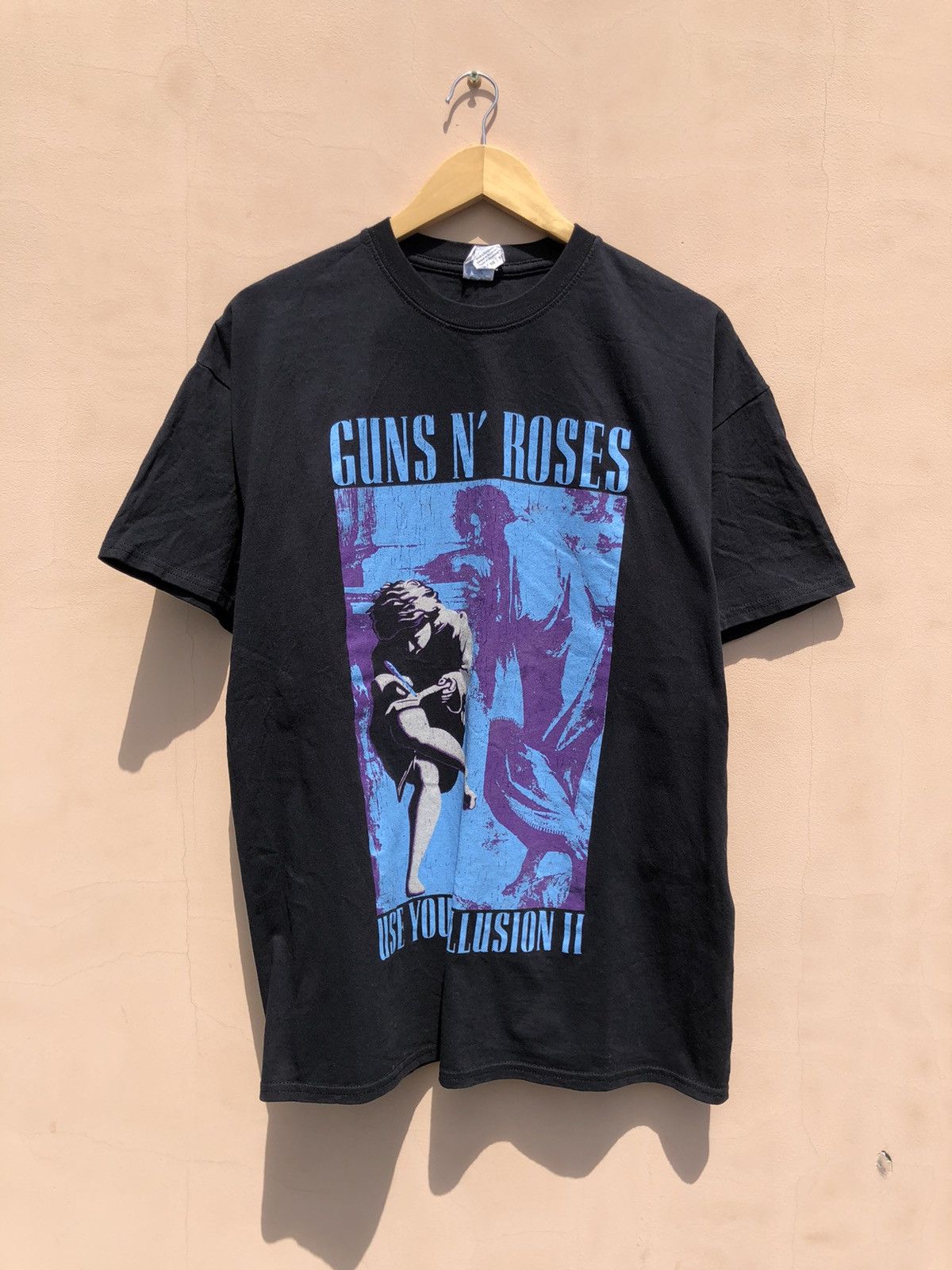 Pre-owned Band Tees X Rock T Shirt Vintage 2016 Guns N Roses Use Your Illusion Black Tee