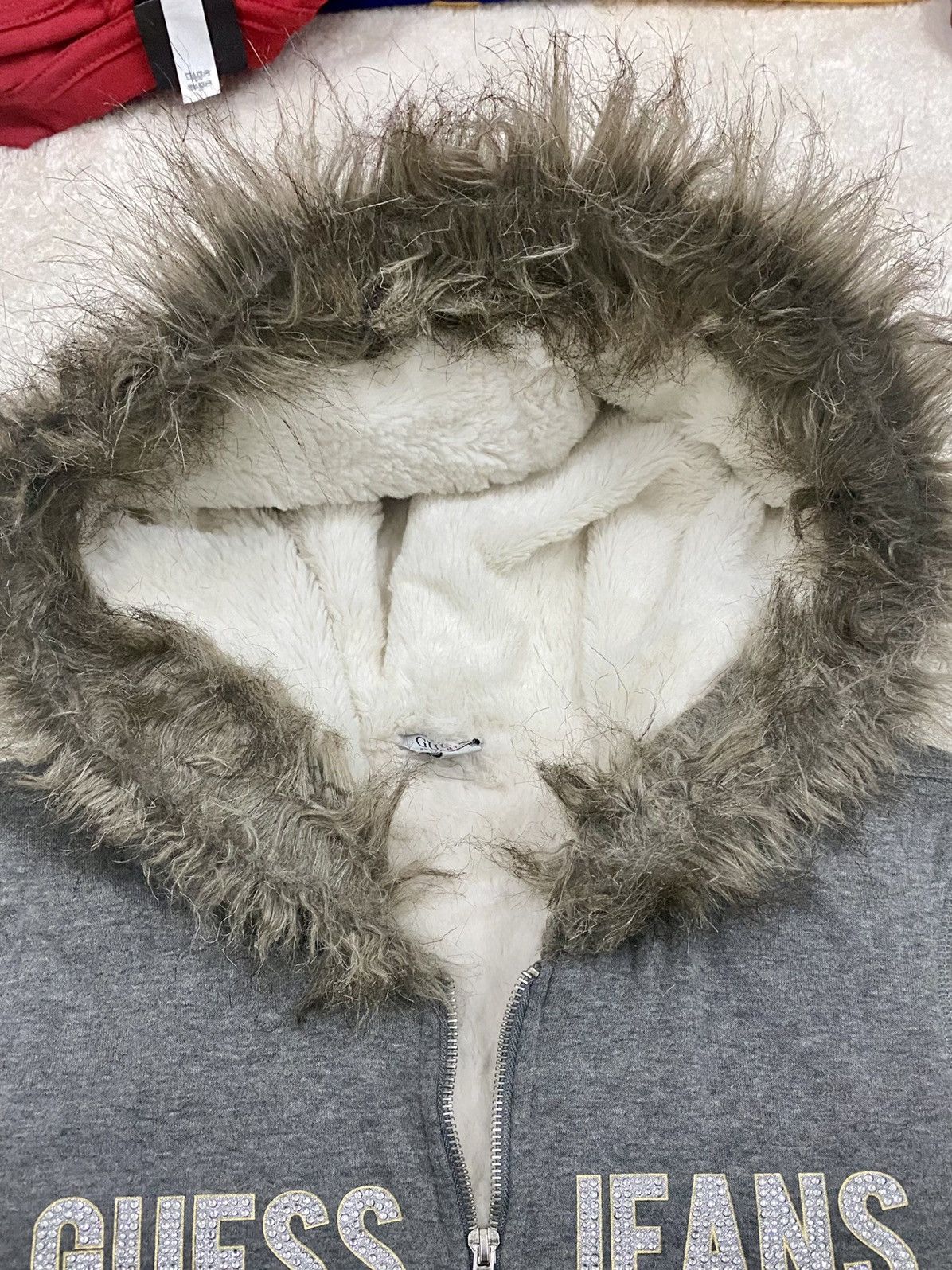 Georges Marciano × Guess GUESS JEANS FLEECE FUR BIG SPELLOUT HOODIE Size M / US 6-8 / IT 42-44 - 18 Thumbnail