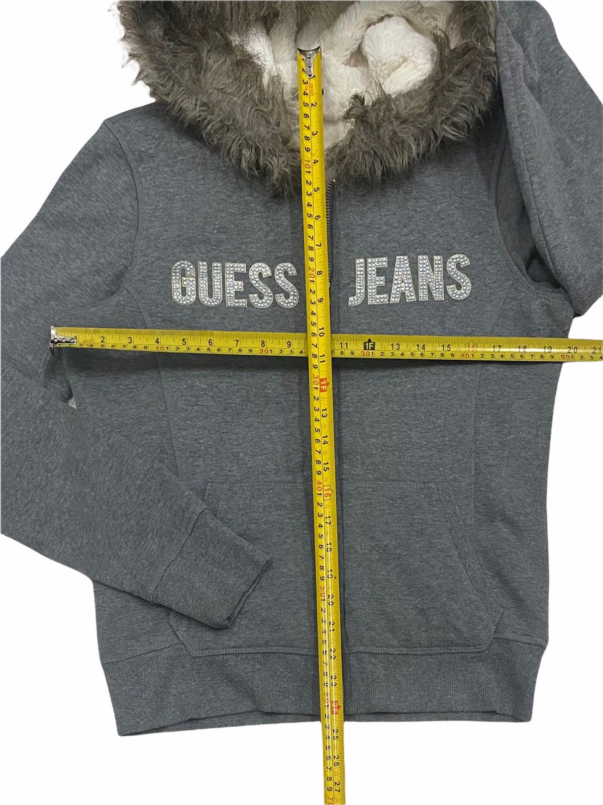Georges Marciano × Guess GUESS JEANS FLEECE FUR BIG SPELLOUT HOODIE Size M / US 6-8 / IT 42-44 - 22 Thumbnail