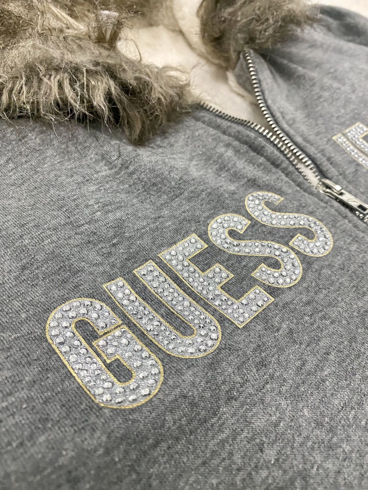 Georges Marciano × Guess GUESS JEANS FLEECE FUR BIG SPELLOUT HOODIE Size M / US 6-8 / IT 42-44 - 8 Thumbnail