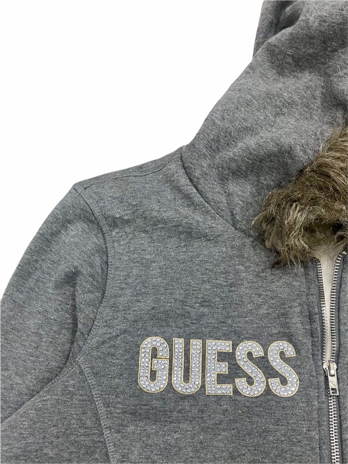 Georges Marciano × Guess GUESS JEANS FLEECE FUR BIG SPELLOUT HOODIE Size M / US 6-8 / IT 42-44 - 7 Thumbnail