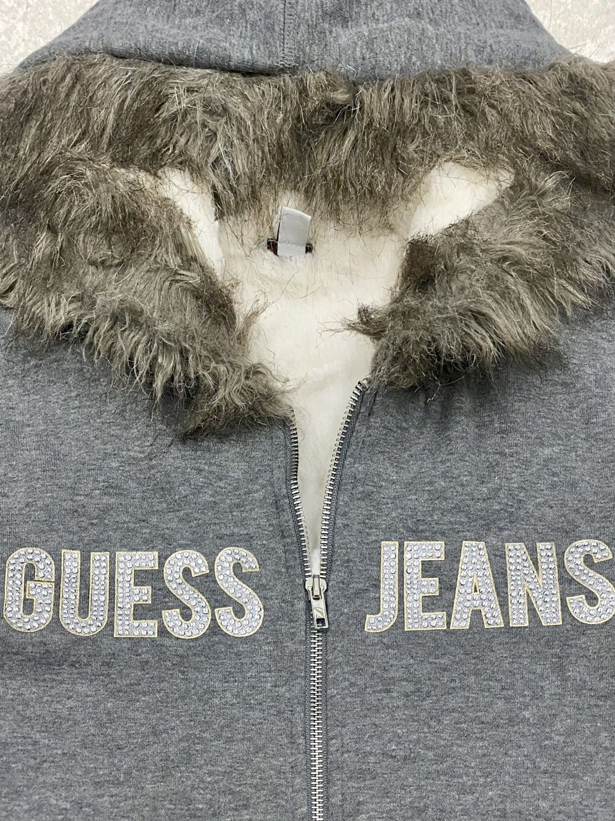 Georges Marciano × Guess GUESS JEANS FLEECE FUR BIG SPELLOUT HOODIE Size M / US 6-8 / IT 42-44 - 3 Thumbnail