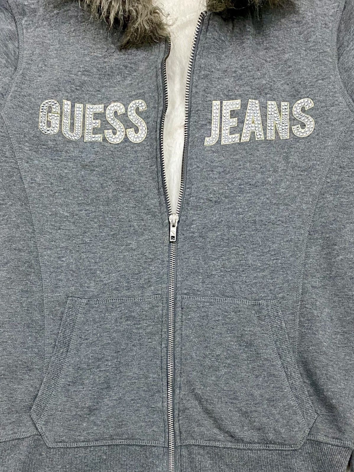 Georges Marciano × Guess GUESS JEANS FLEECE FUR BIG SPELLOUT HOODIE Size M / US 6-8 / IT 42-44 - 4 Thumbnail
