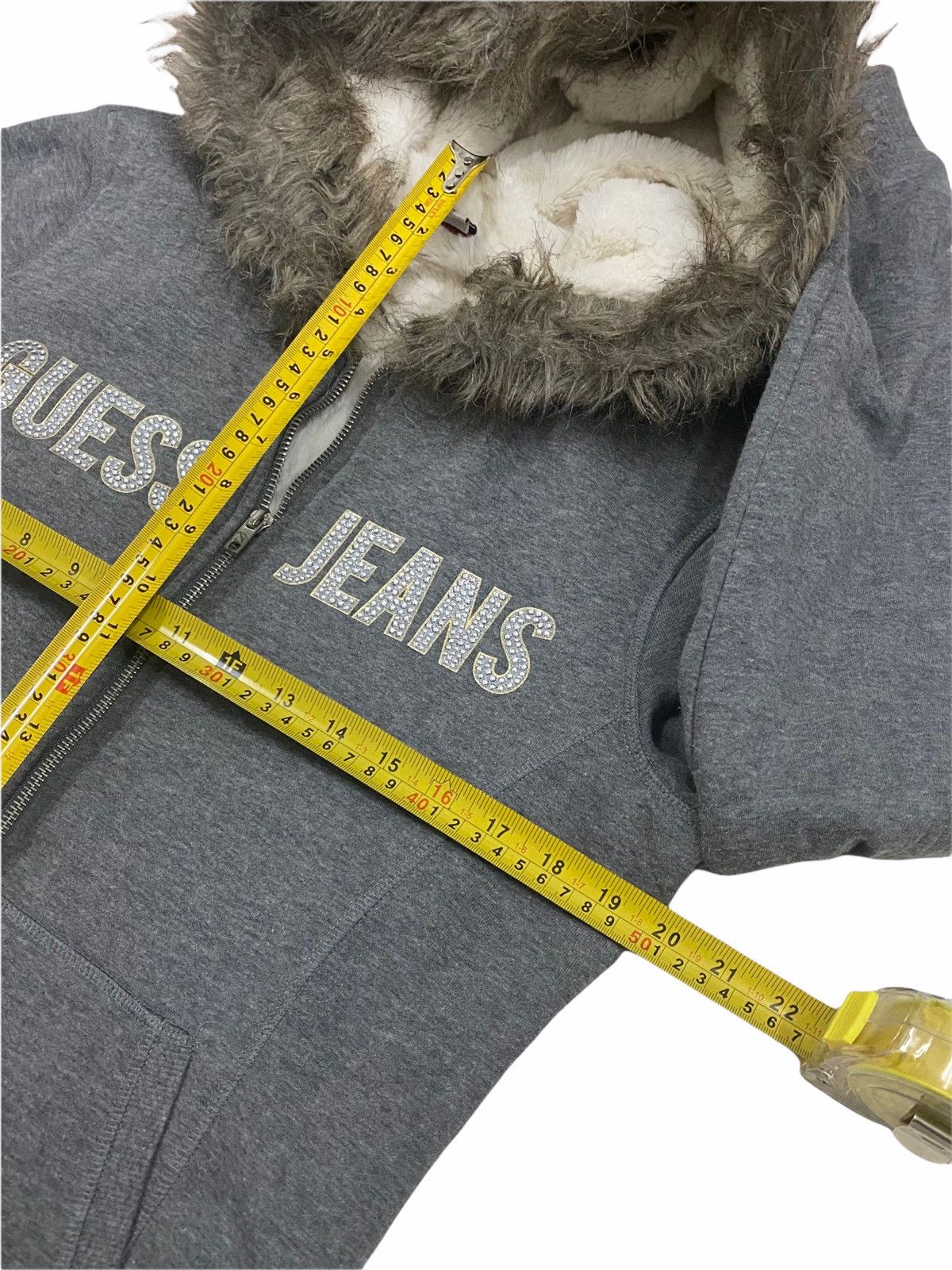 Georges Marciano × Guess GUESS JEANS FLEECE FUR BIG SPELLOUT HOODIE Size M / US 6-8 / IT 42-44 - 23 Thumbnail