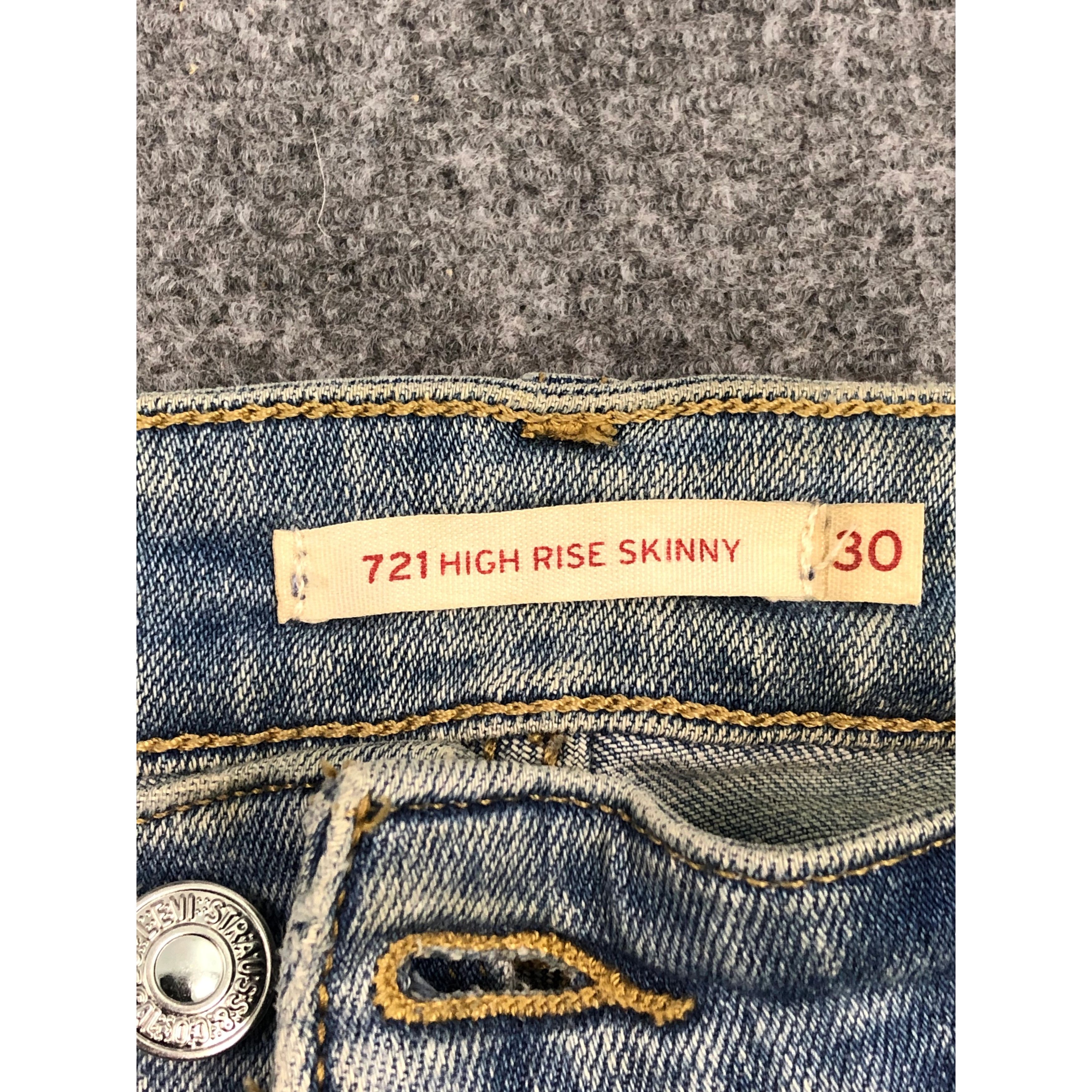 Levi's Vintage Levis 721 Skinny Denim DP0248 Size US 30 / EU 46 - 7 Thumbnail