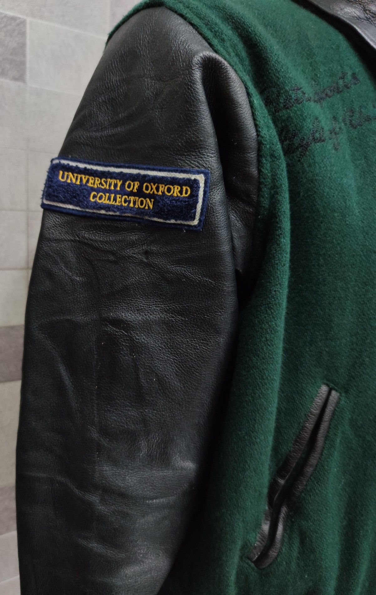 Vintage BEST!! OXFORD University Leather Arm Varsity Jacket Size US M / EU 48-50 / 2 - 6 Thumbnail