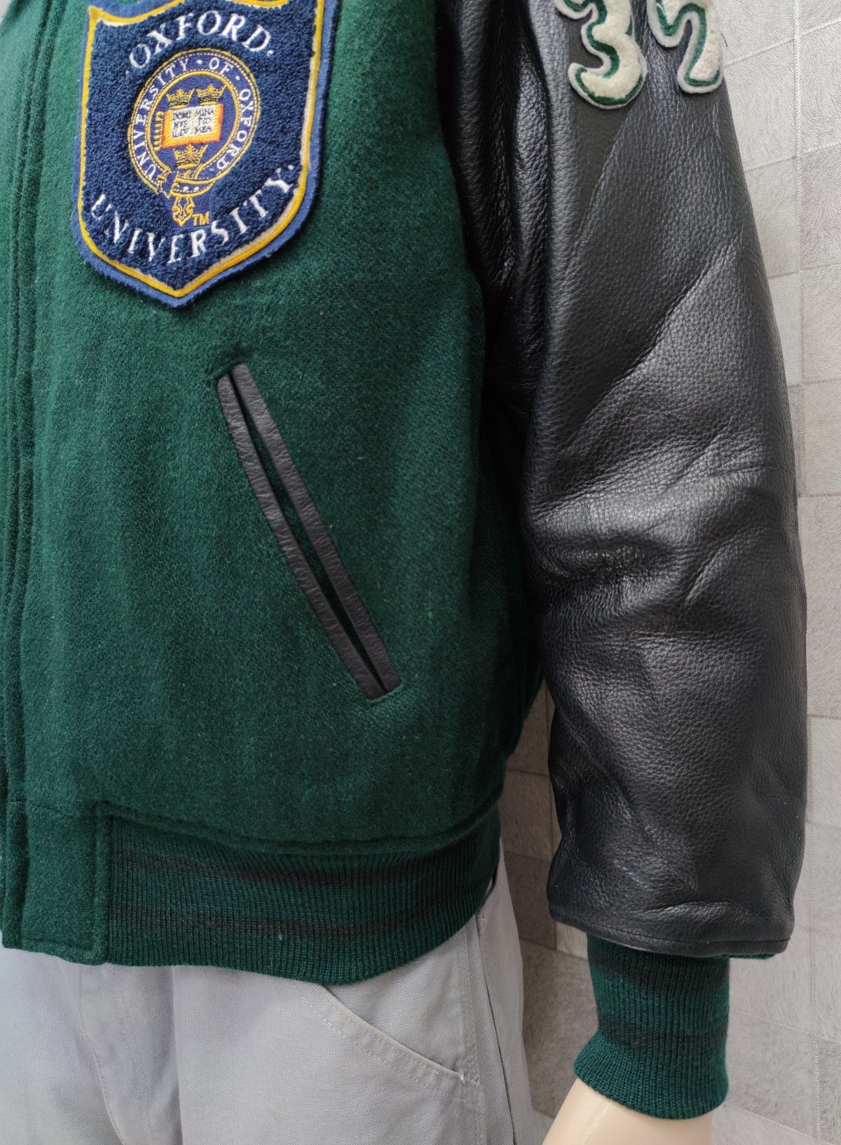 Vintage BEST!! OXFORD University Leather Arm Varsity Jacket Size US M / EU 48-50 / 2 - 3 Thumbnail