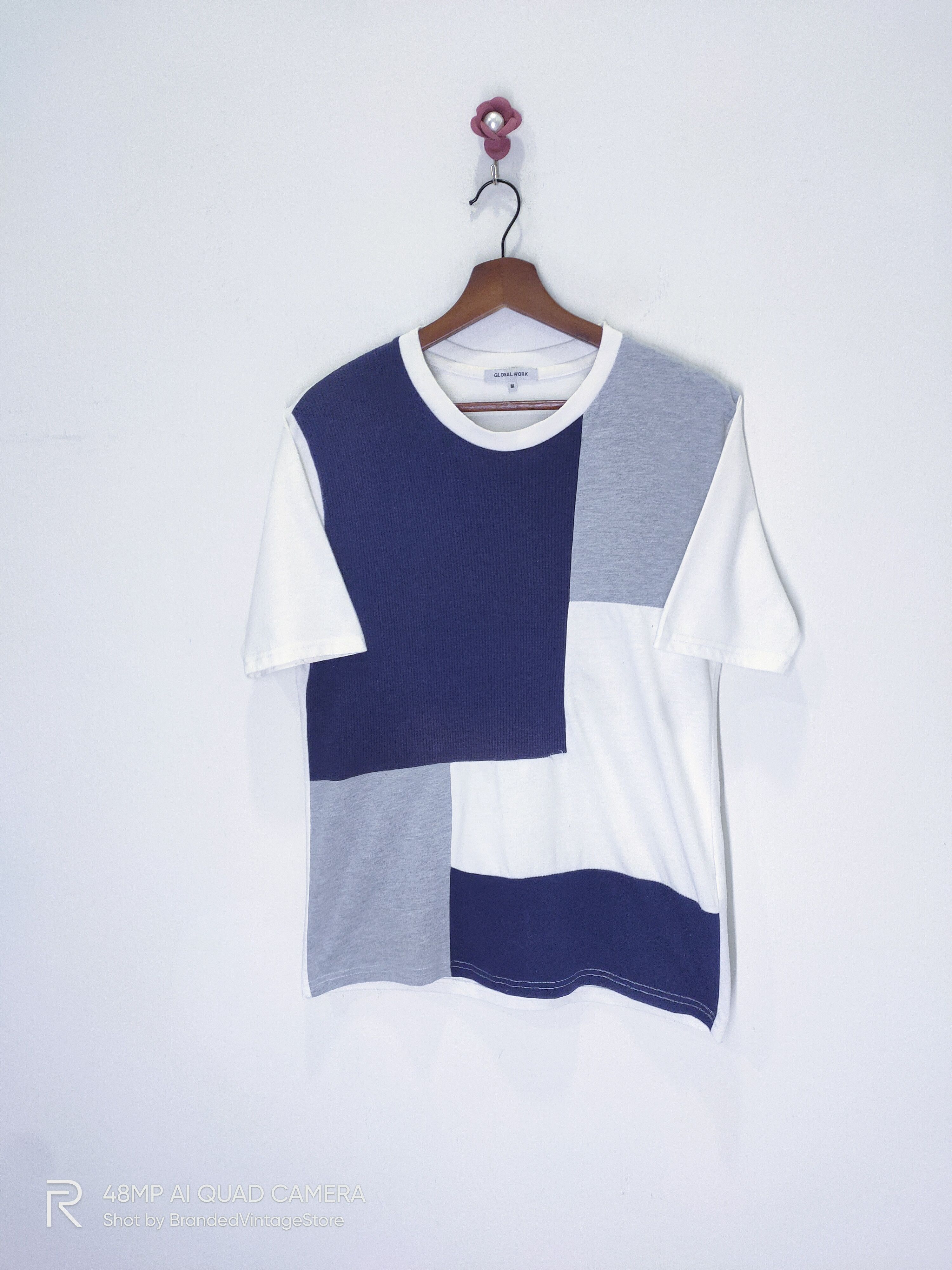 Global Work × Japanese Brand GLOBAL WORK Patchwork like Visvim Streetwear Art Tshirt Size US M / EU 48-50 / 2 - 1 Thumbnail