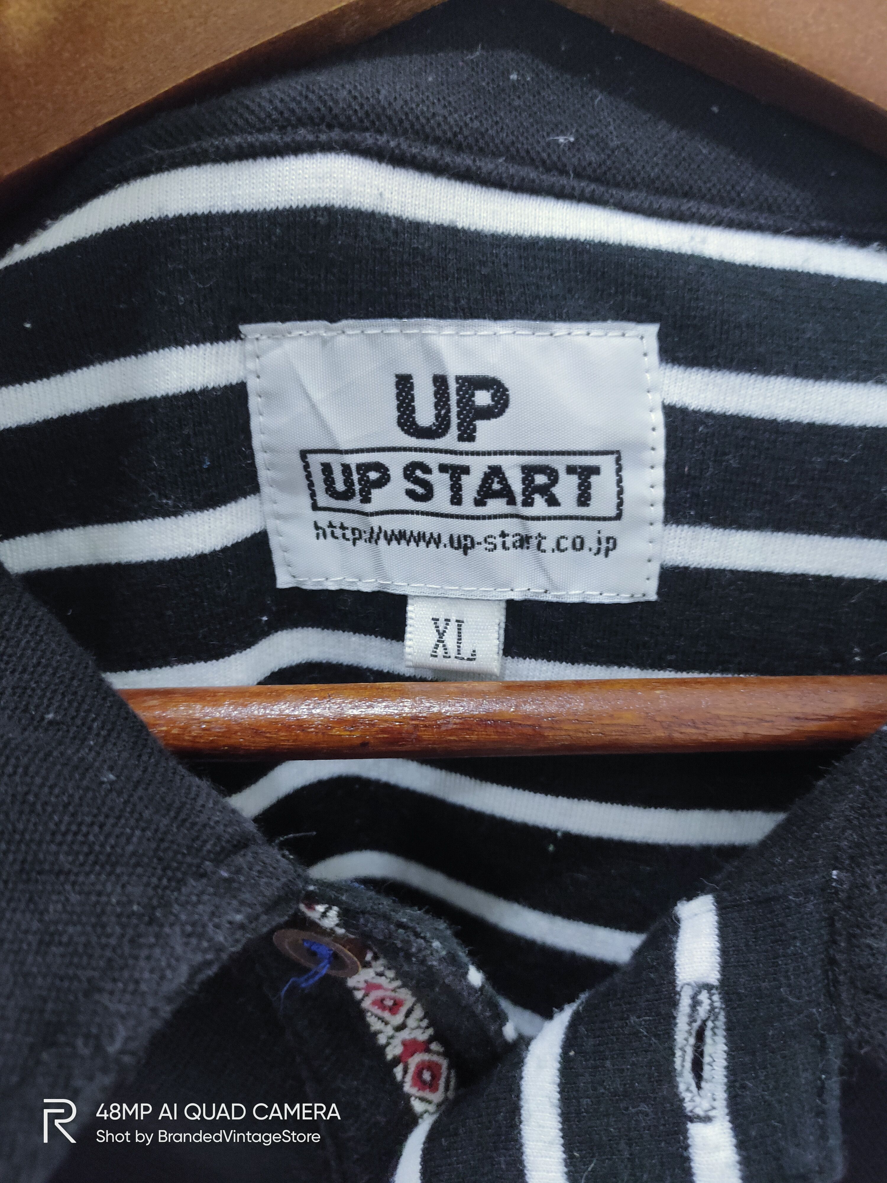 Japanese Brand UP START Half Button Down Rich Luxury Streetwear Polo Shirt Size US M / EU 48-50 / 2 - 10 Thumbnail