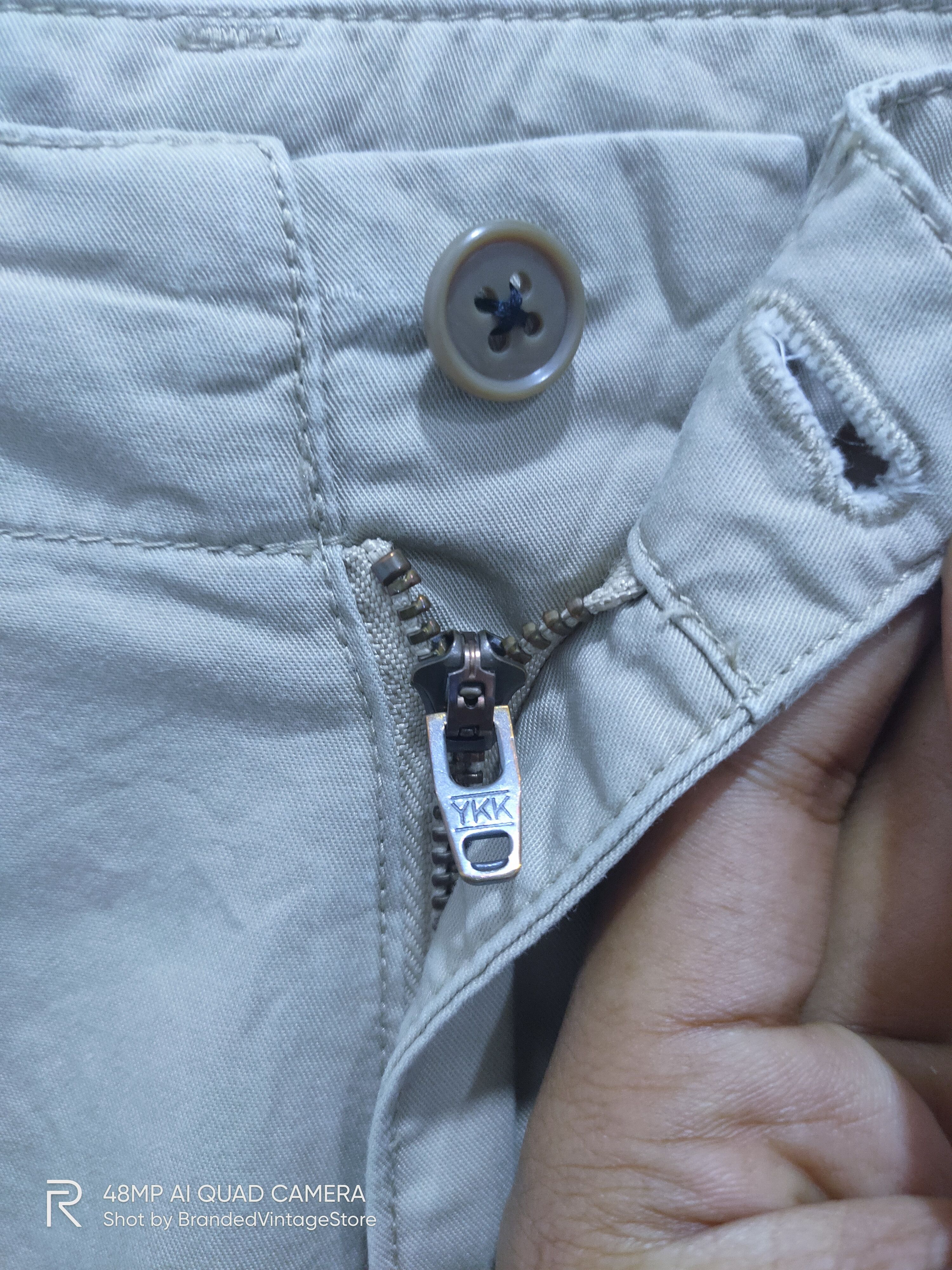 Muji MUJI Slimfit Beige Multipocket Tactical Cropped Cargo Pants Size US 28 / EU 44 - 15 Thumbnail