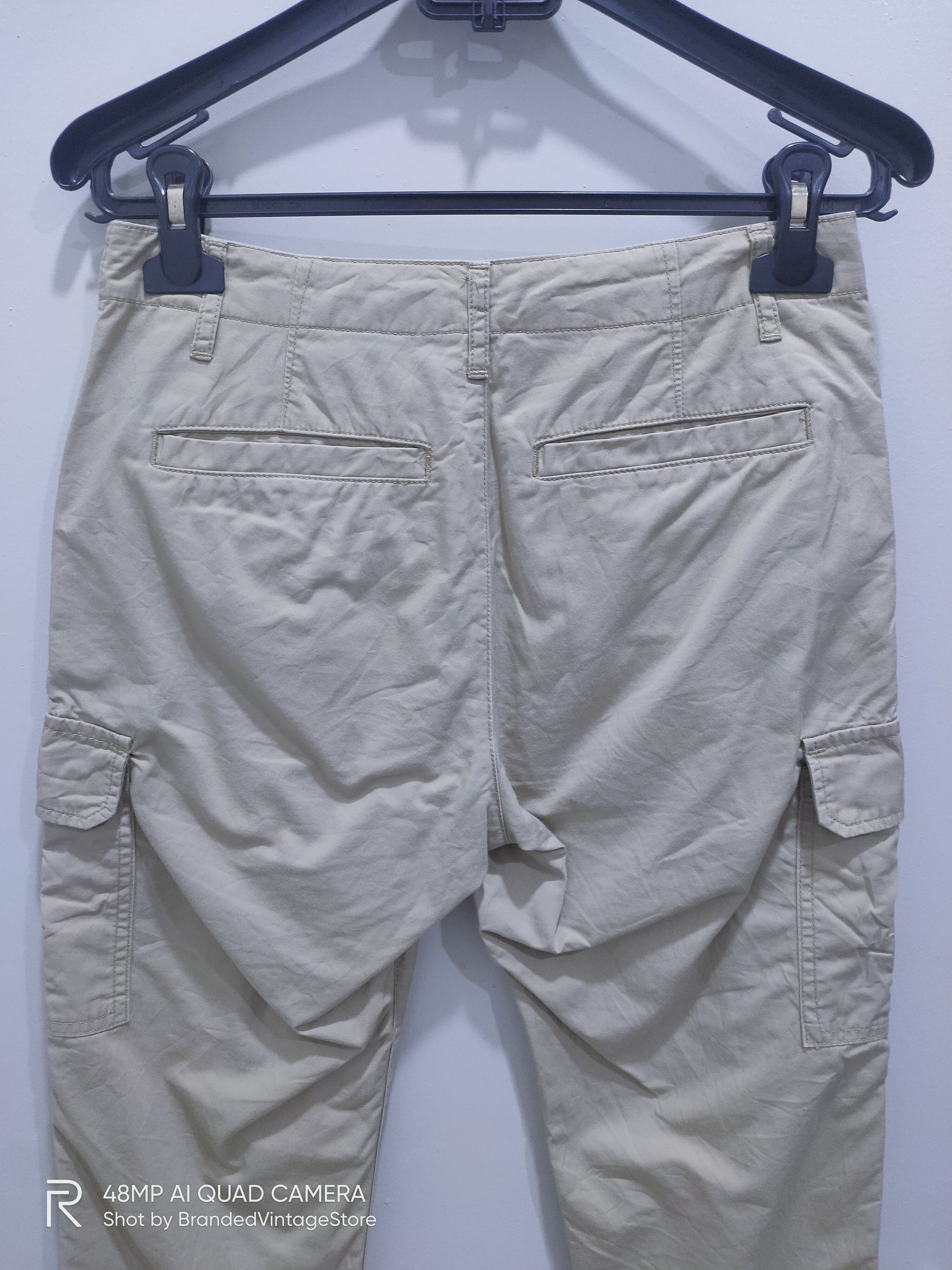 Muji MUJI Slimfit Beige Multipocket Tactical Cropped Cargo Pants Size US 28 / EU 44 - 9 Thumbnail