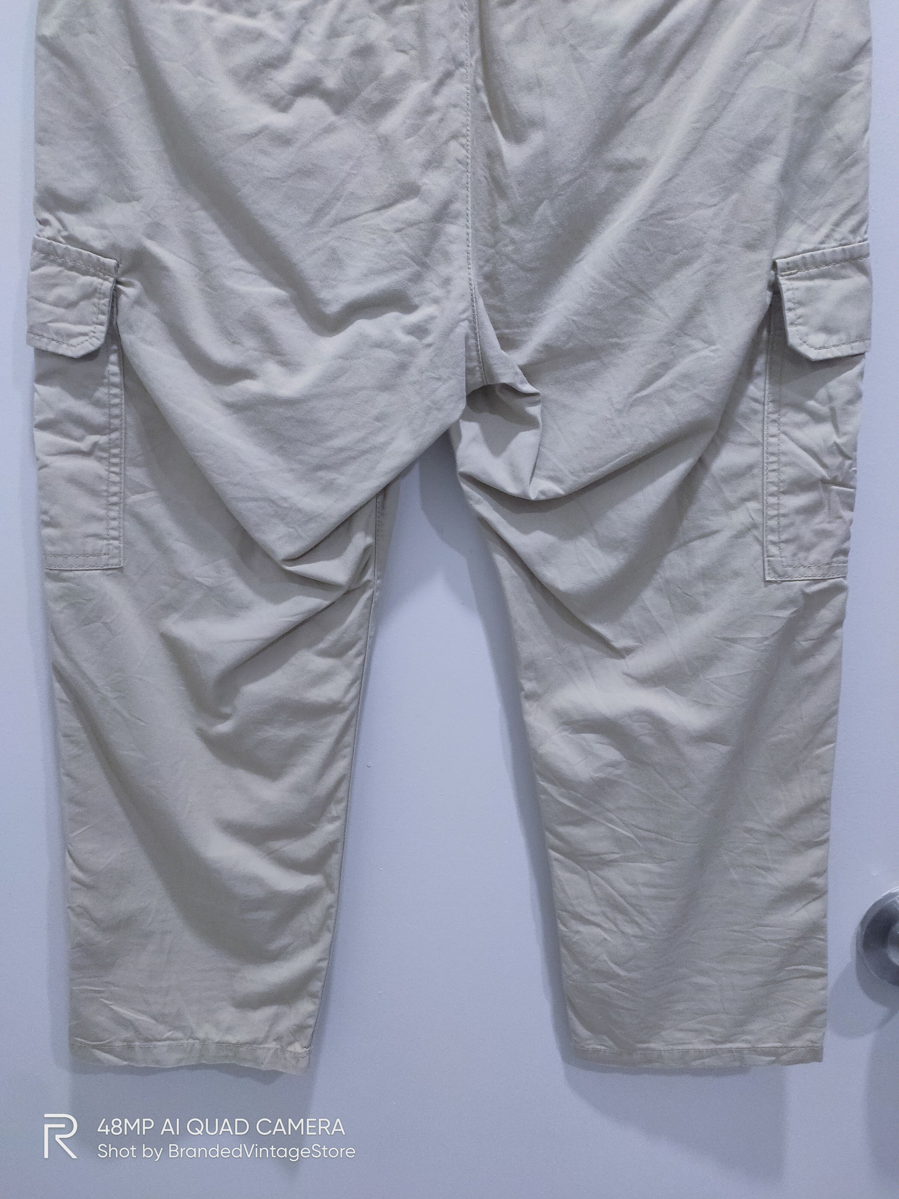 Muji MUJI Slimfit Beige Multipocket Tactical Cropped Cargo Pants Size US 28 / EU 44 - 10 Thumbnail