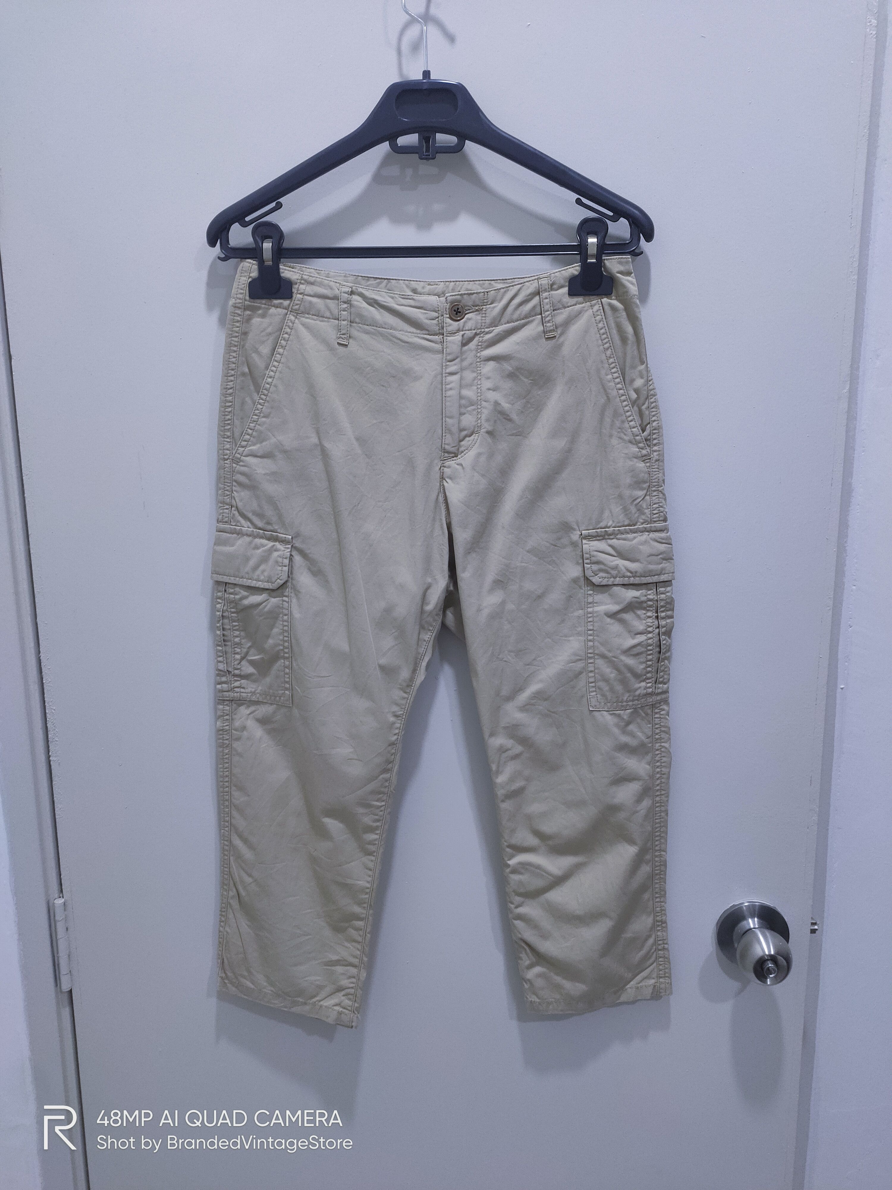 Muji MUJI Slimfit Beige Multipocket Tactical Cropped Cargo Pants Size US 28 / EU 44 - 1 Thumbnail