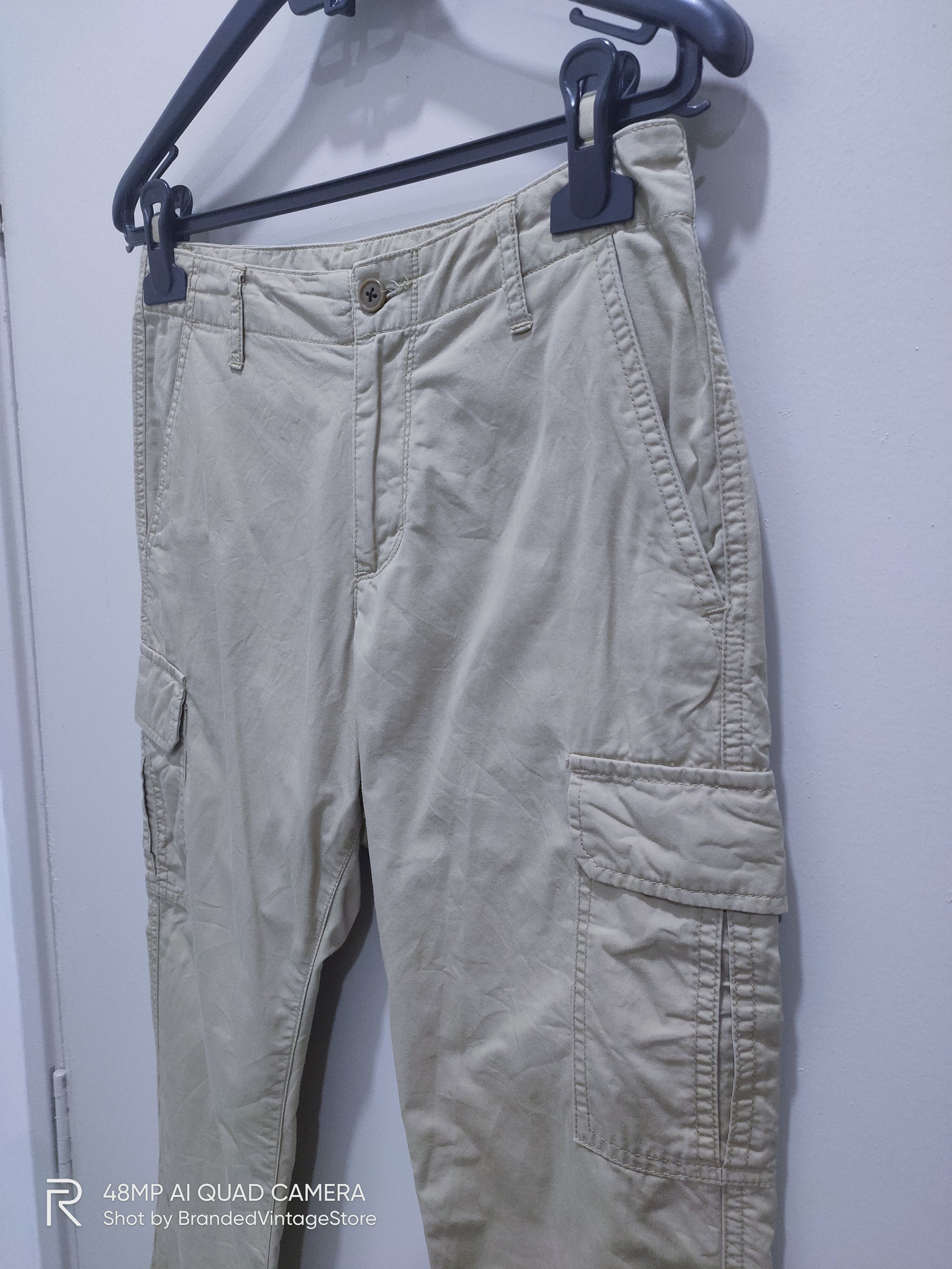 Muji MUJI Slimfit Beige Multipocket Tactical Cropped Cargo Pants Size US 28 / EU 44 - 8 Thumbnail