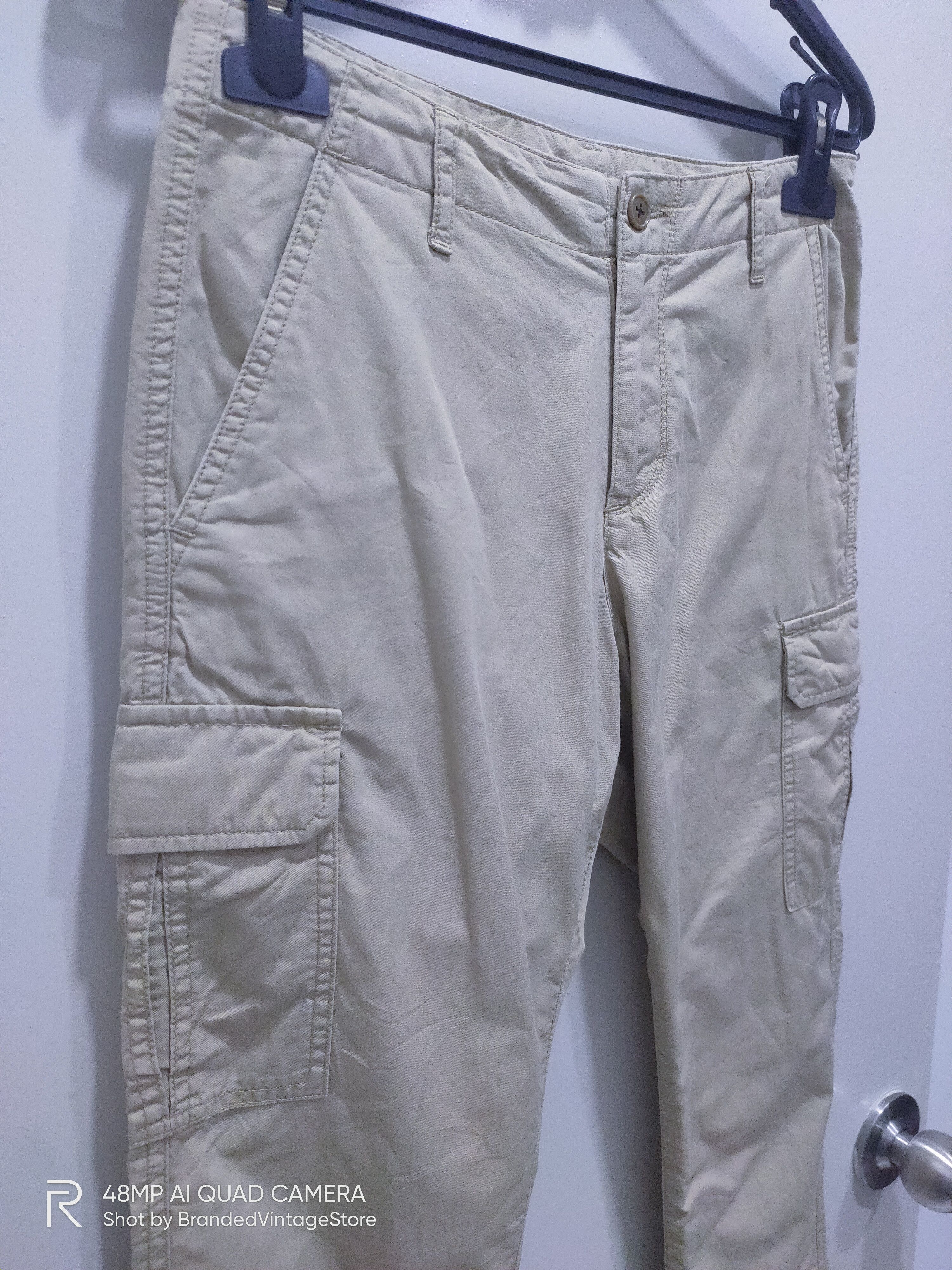 Muji MUJI Slimfit Beige Multipocket Tactical Cropped Cargo Pants Size US 28 / EU 44 - 6 Thumbnail