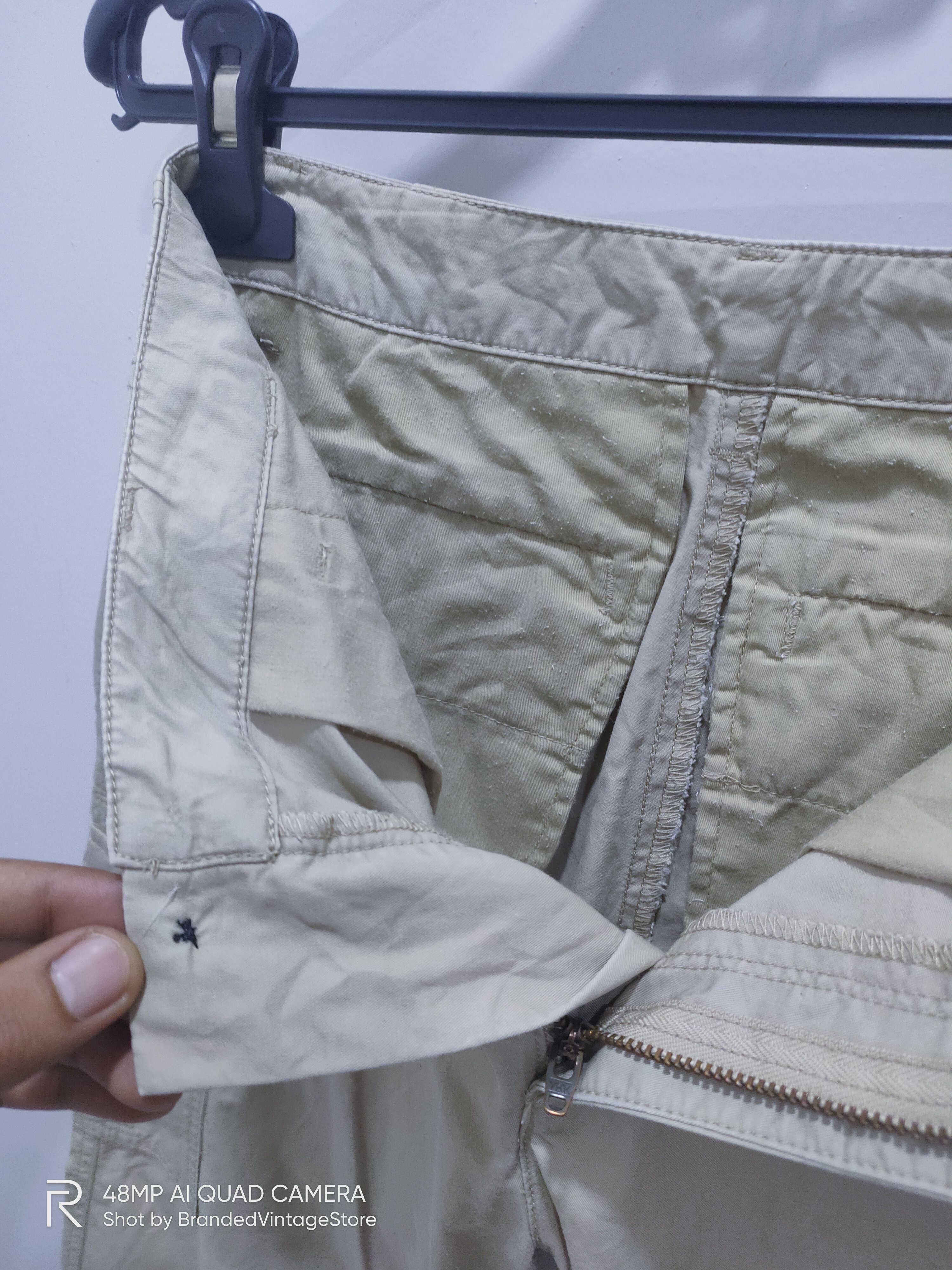 Muji MUJI Slimfit Beige Multipocket Tactical Cropped Cargo Pants Size US 28 / EU 44 - 13 Thumbnail