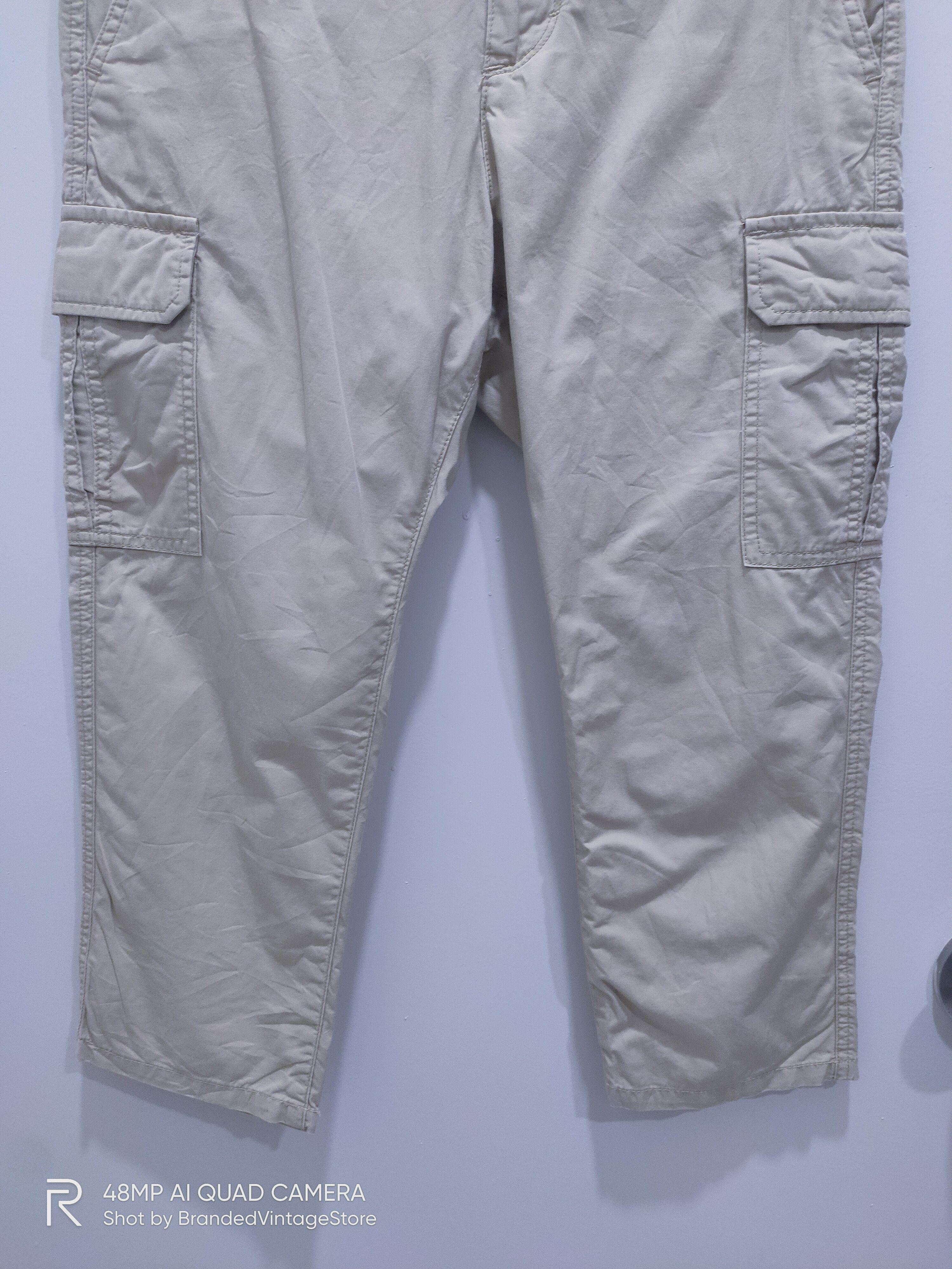 Muji MUJI Slimfit Beige Multipocket Tactical Cropped Cargo Pants Size US 28 / EU 44 - 5 Thumbnail