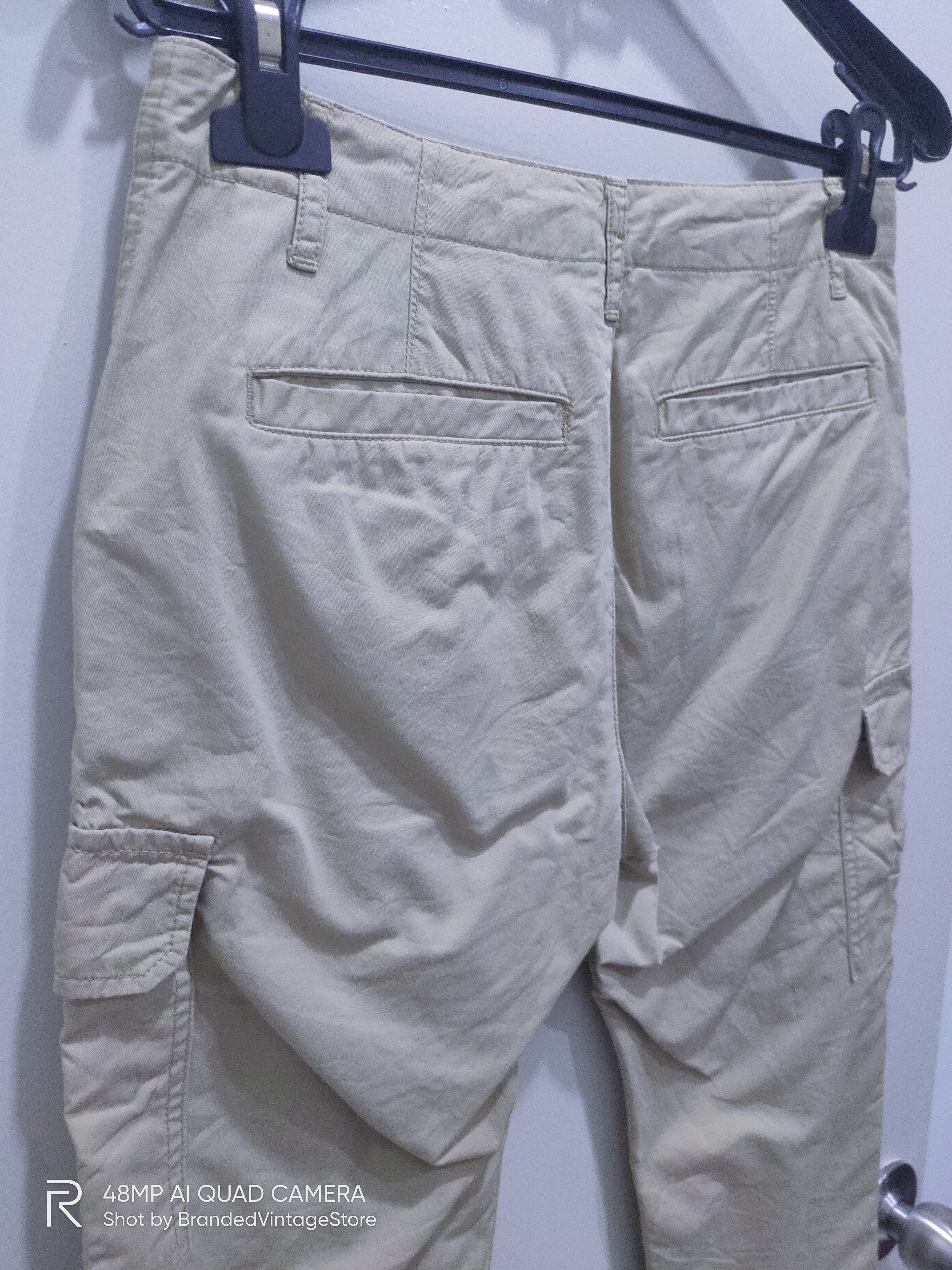 Muji MUJI Slimfit Beige Multipocket Tactical Cropped Cargo Pants Size US 28 / EU 44 - 11 Thumbnail