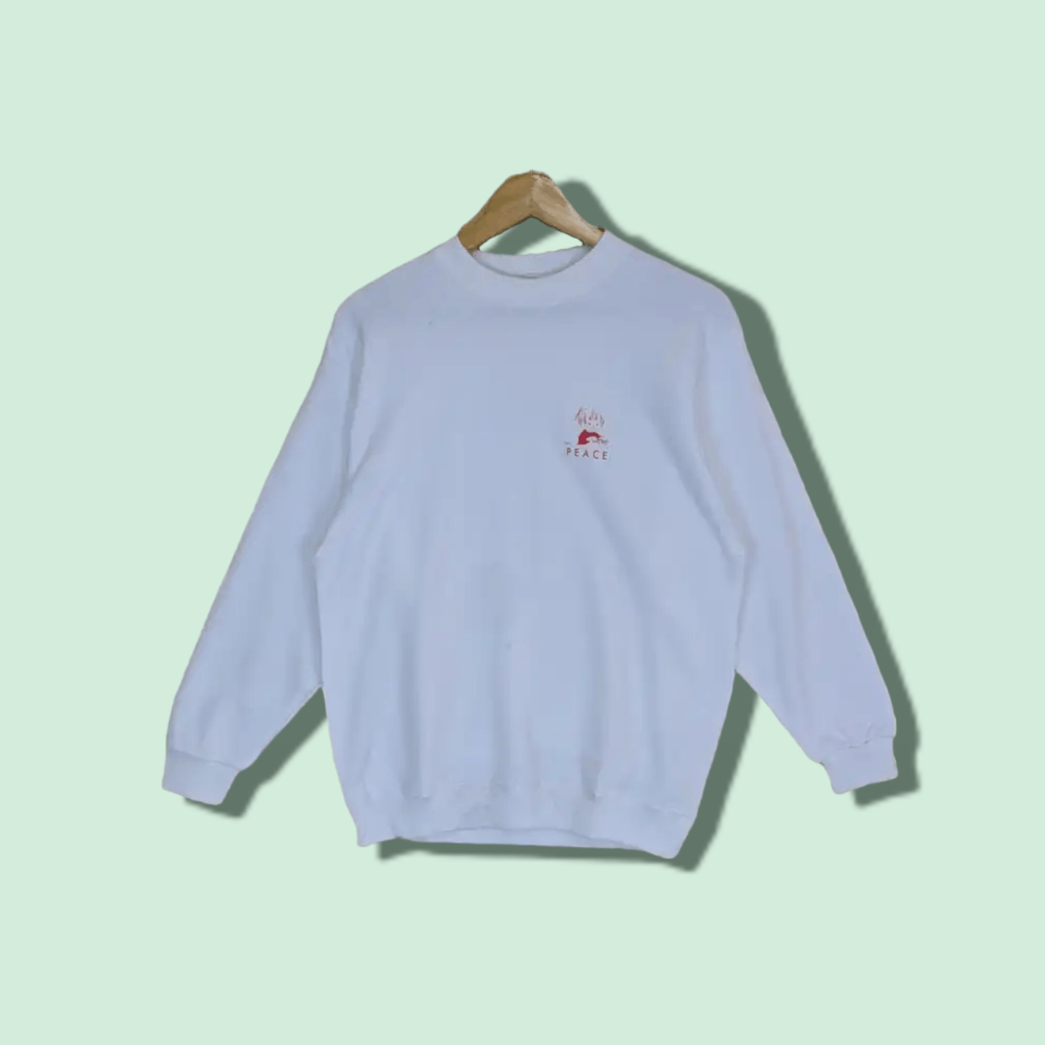 Japanese Brand Vintage Japan CHIHIRO Baby Toddler Kid Peace Sweatshirt Size US M / EU 48-50 / 2 - 1 Thumbnail