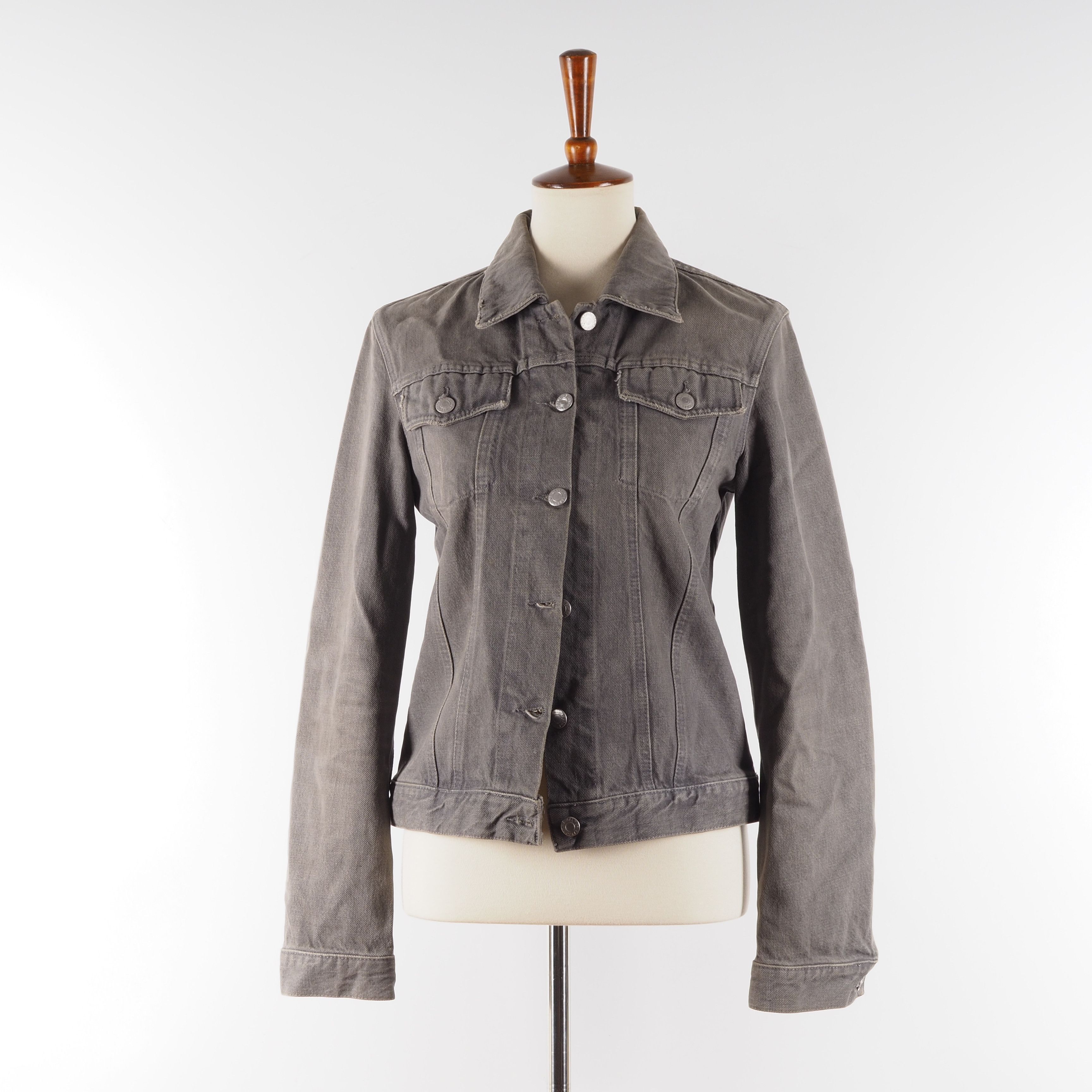 Helmut Lang Vintage Gray Denim Trucker Jacket