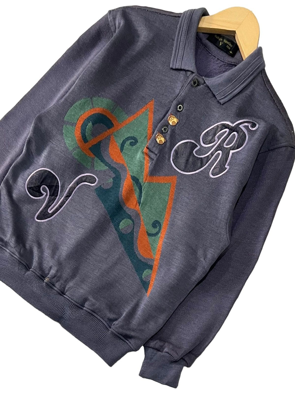 Gianni Valentino × Giovanni Valentino × Valentino VTG RUDOLF VALENTINO EMBROIDERY BIG SPELLOUT AND LOGO Size US M / EU 48-50 / 2 - 7 Thumbnail