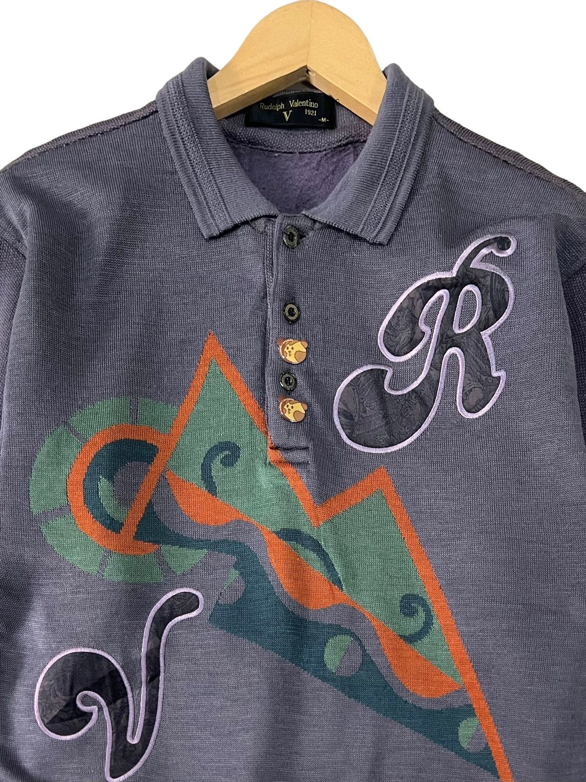 Gianni Valentino × Giovanni Valentino × Valentino VTG RUDOLF VALENTINO EMBROIDERY BIG SPELLOUT AND LOGO Size US M / EU 48-50 / 2 - 5 Thumbnail