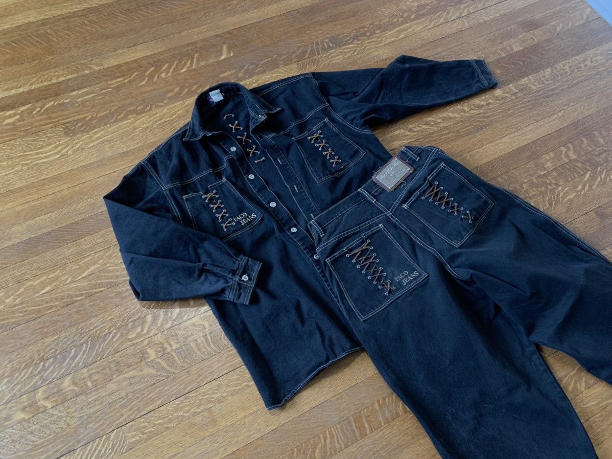 Vintage 90s Vintage Paco Jeans Matching Two Piece Denim Set Hip